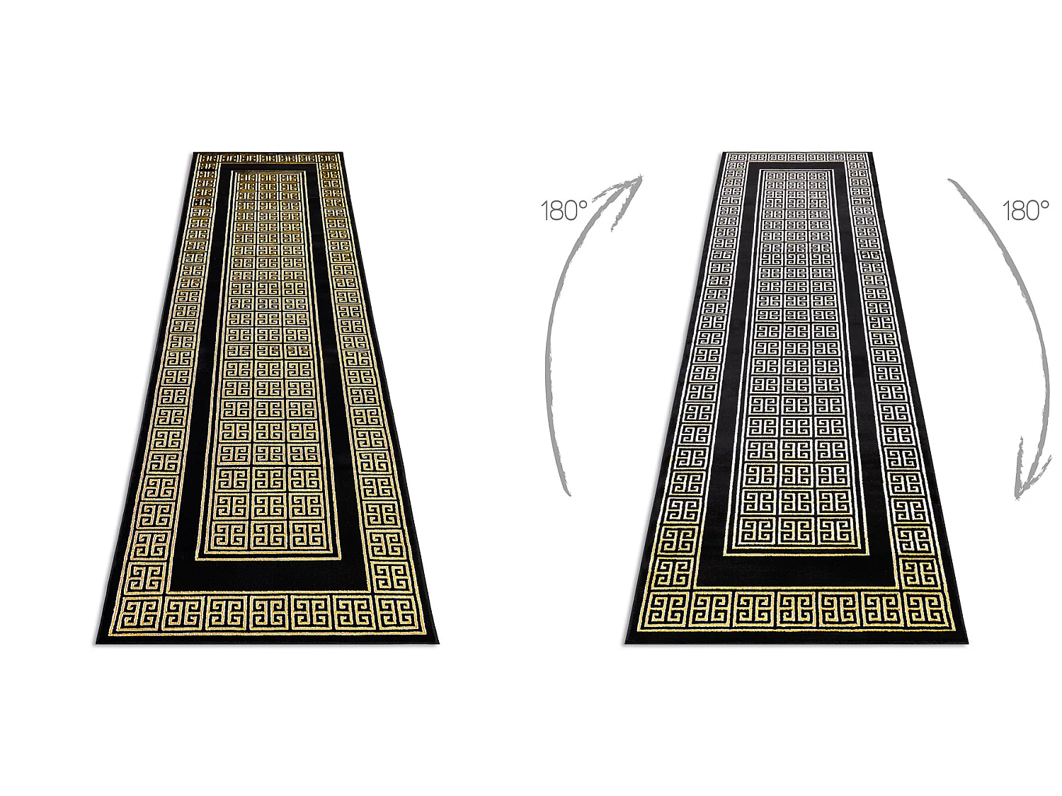 Tapis, le tapis de couloir GLOSS moderne 6776 86 élégant, cadre, gre 70x300 cm