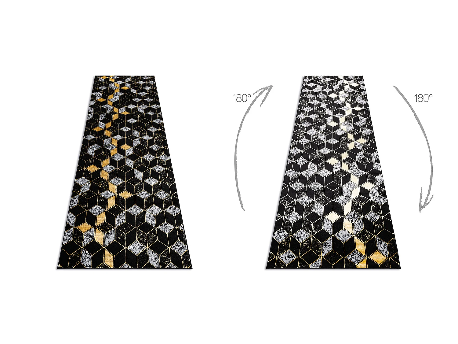 Tapis, le tapis de couloir GLOSS moderne 400B 86 élégant, glamour, a 60x200 cm