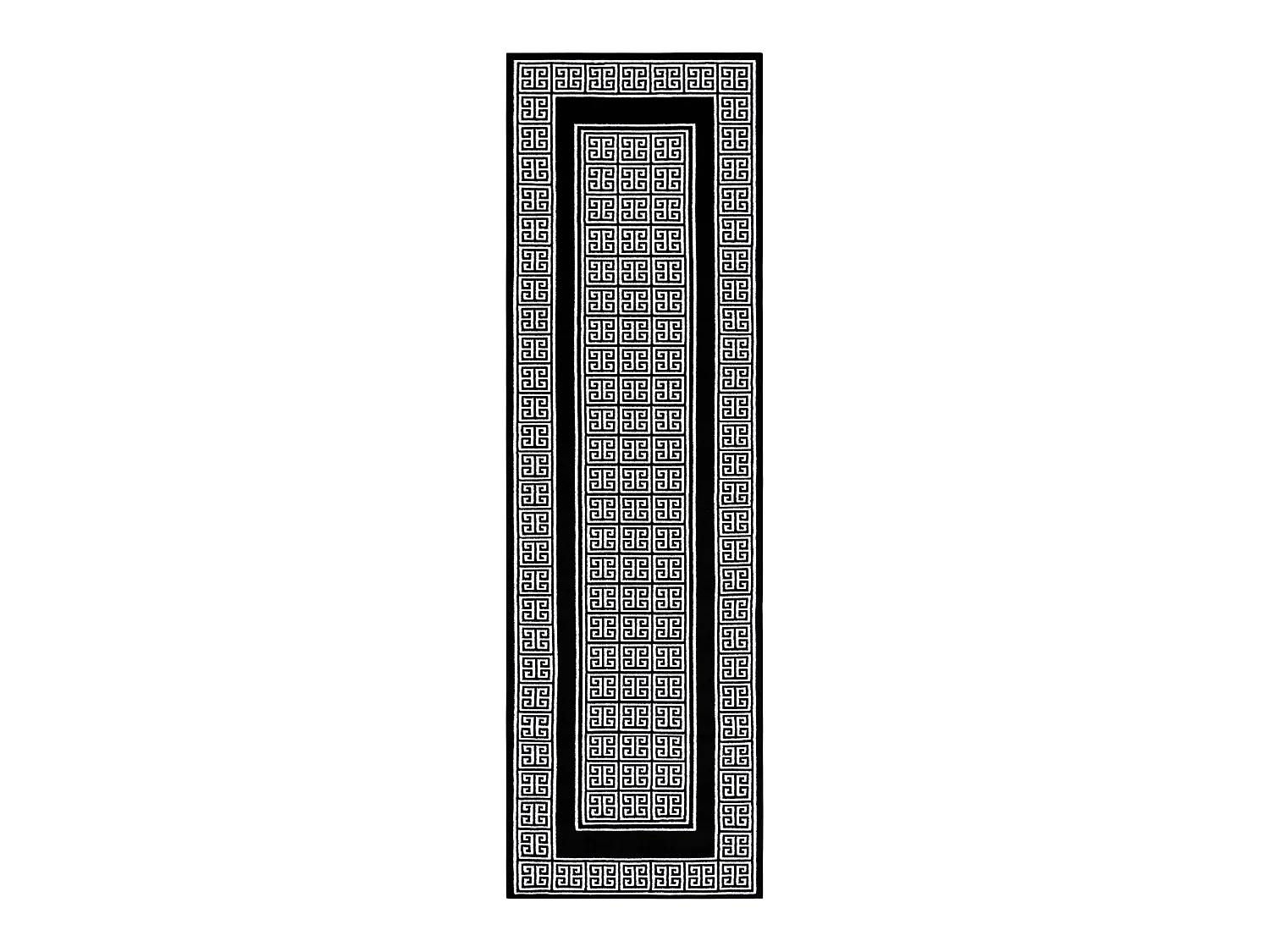 Tapis, le tapis de couloir GLOSS moderne 6776 85 élégant, cadre, gre 70x300 cm