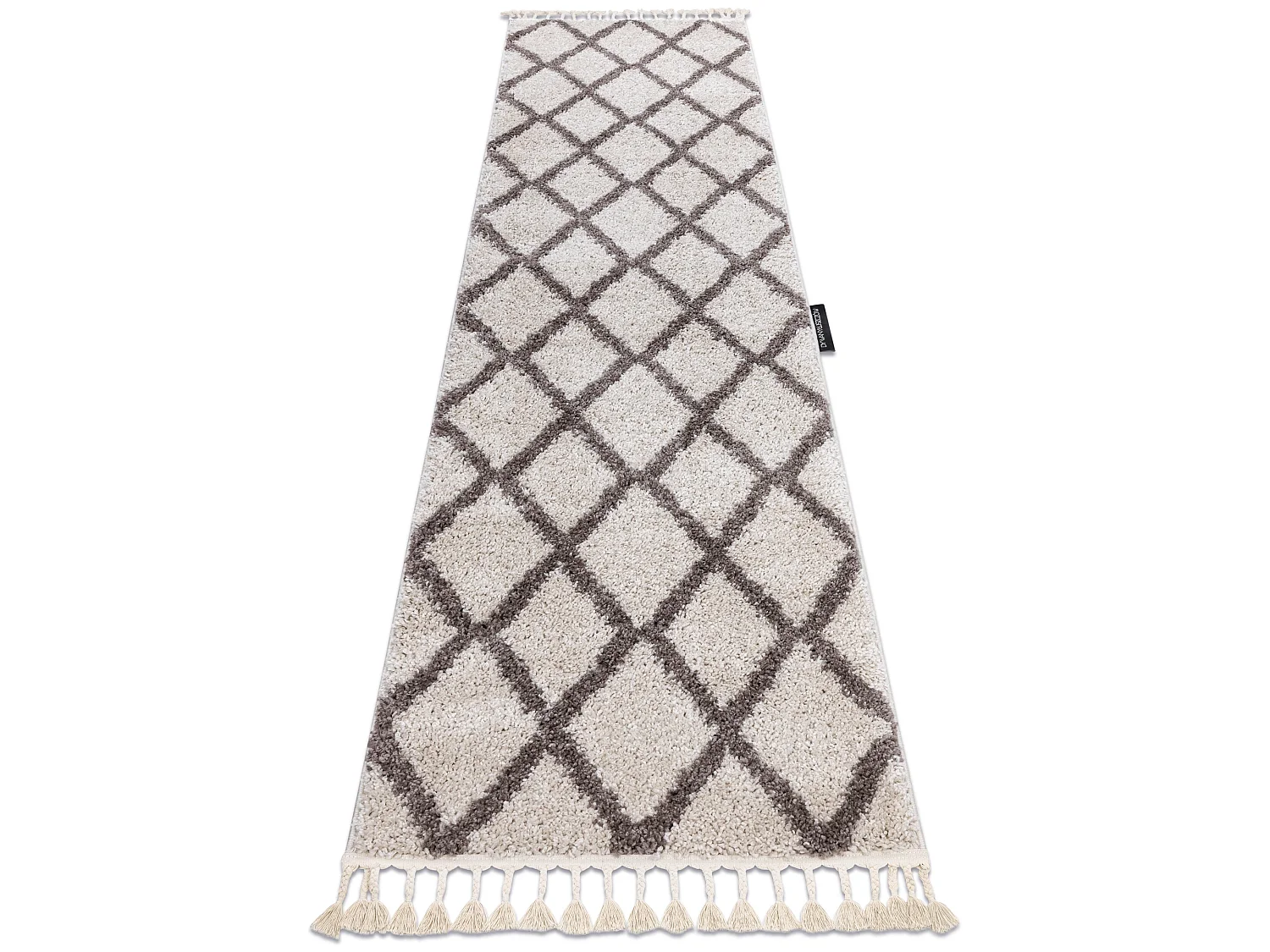 Tapijt, Vloerbekleding BERBER TROIK crème - voor keuken, naar de gang 60x250 cm