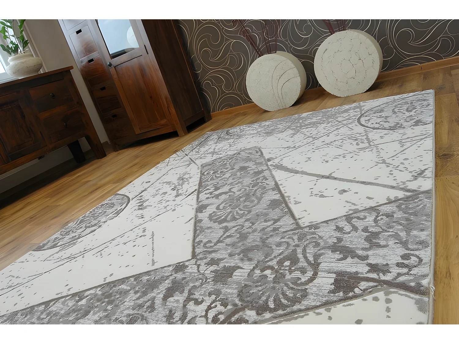 Tapis ACRYLIQUE FLORYA 0304 beige marron 160x235 cm