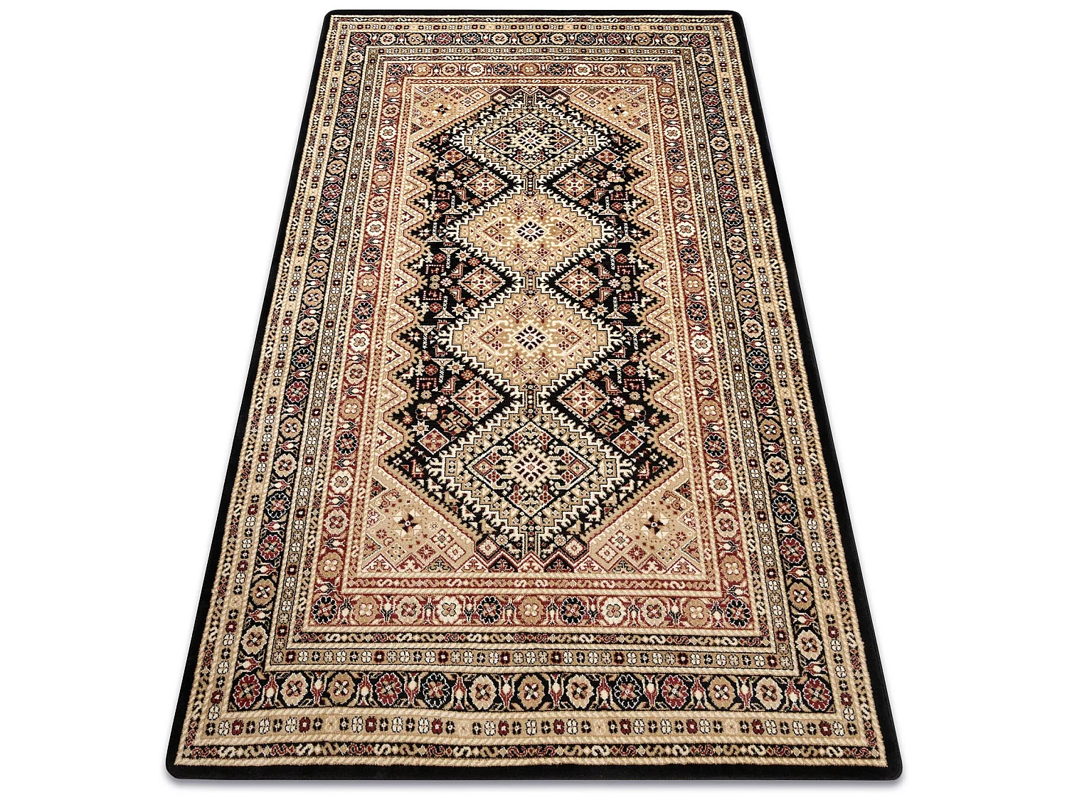 Teppich ROYAL modell G021 schwarz / beige 180x270 cm