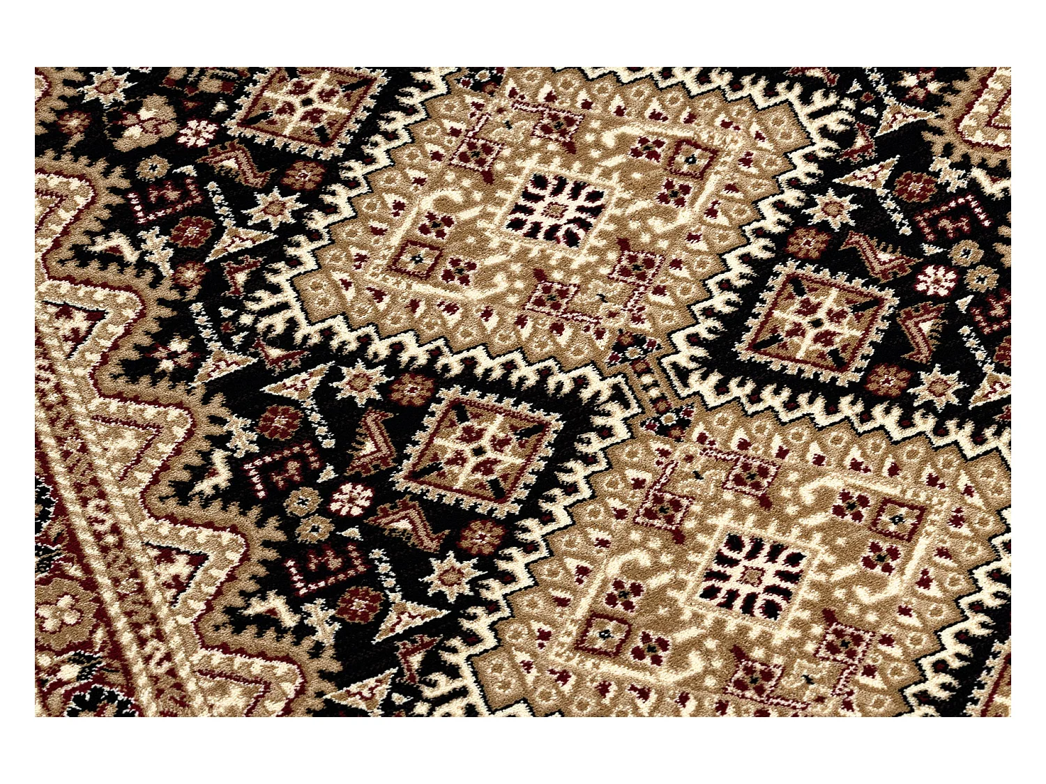 Teppich ROYAL modell G021 schwarz / beige 180x270 cm