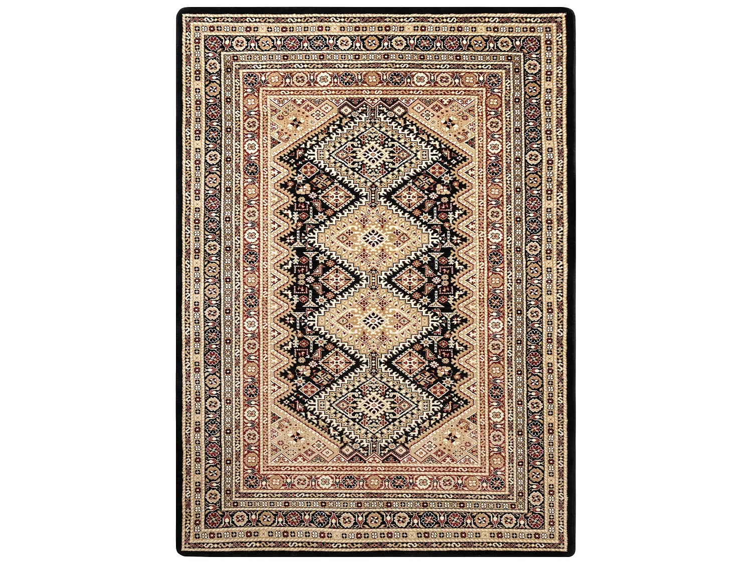 Teppich ROYAL modell G021 schwarz / beige 180x270 cm