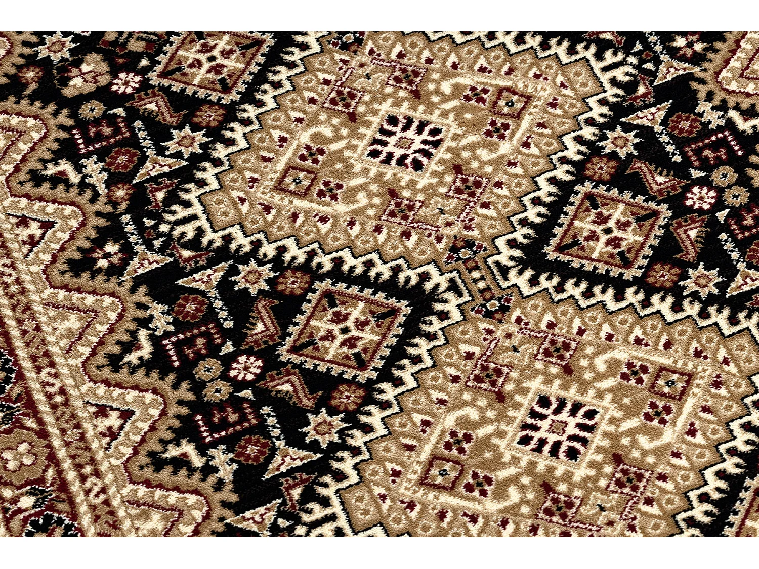 Teppich ROYAL modell G021 schwarz / beige 180x270 cm