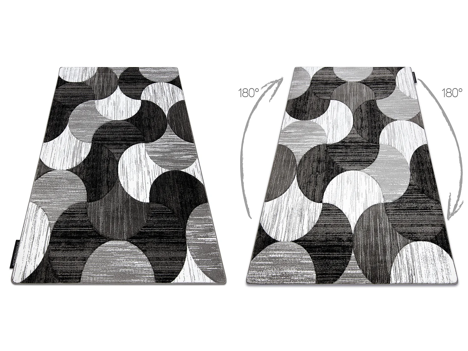 Tapis ALTER Geo coquillages gris 280x370 cm