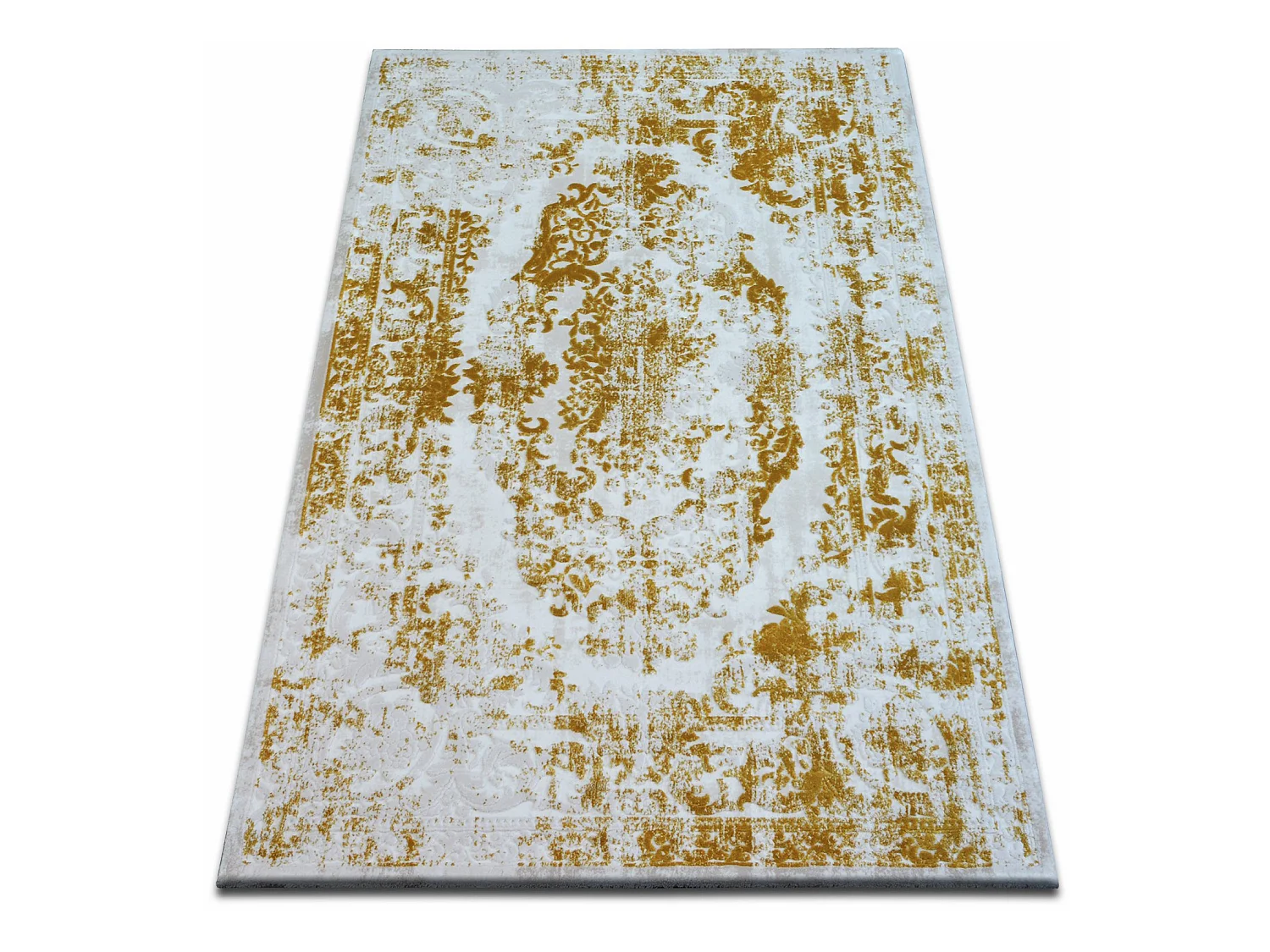 Tapis ACRYLIQUE BEYAZIT 1799 Ivoire Foncé/Doré 160x235 cm