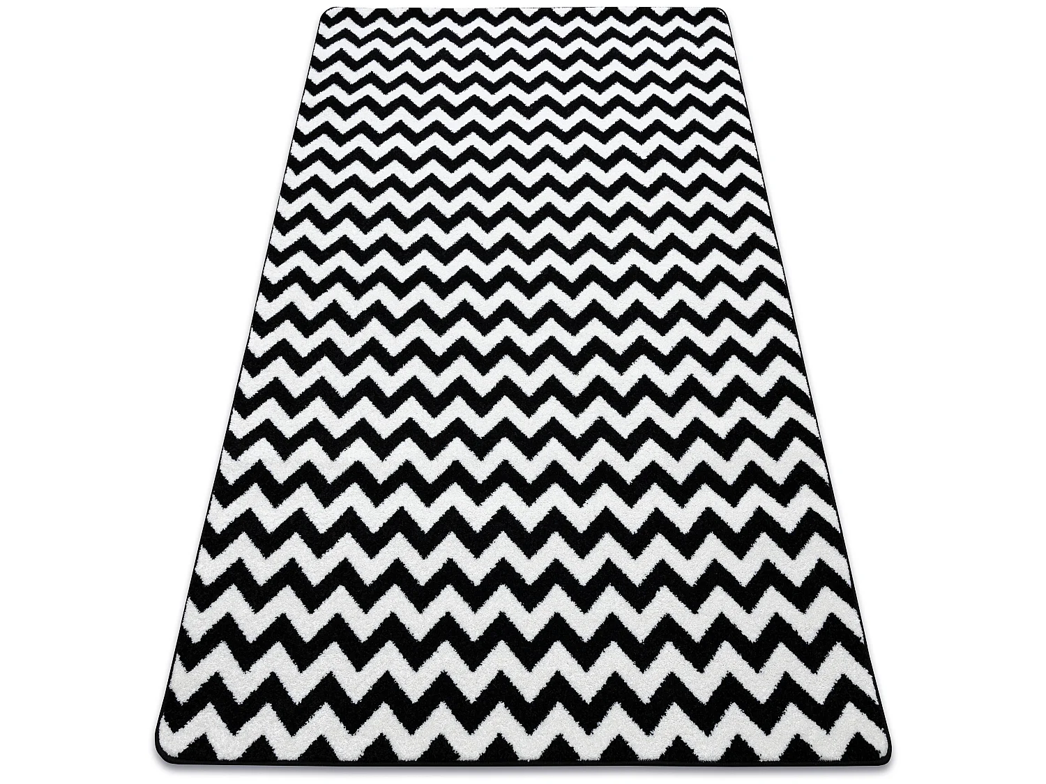 Tapijt SKETCH - F561 room/zwart - Zigzag 240x330 cm