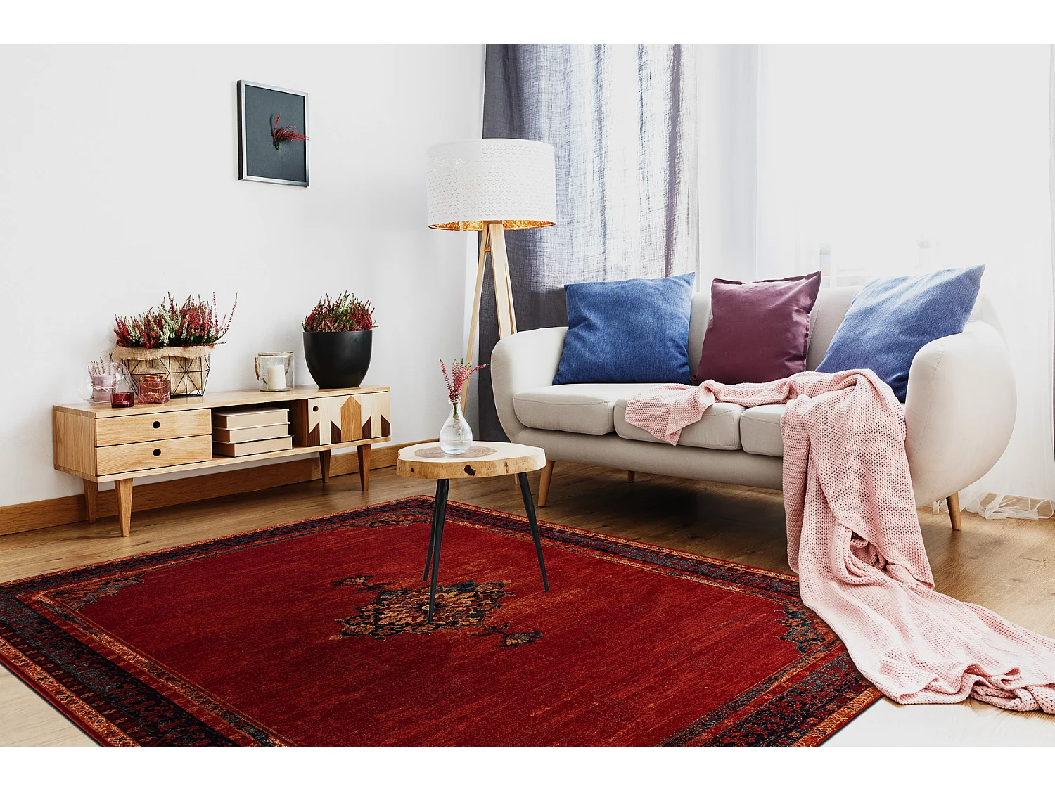 Tapis en laine POLONIA SAMARKAND rubis 300x400 cm