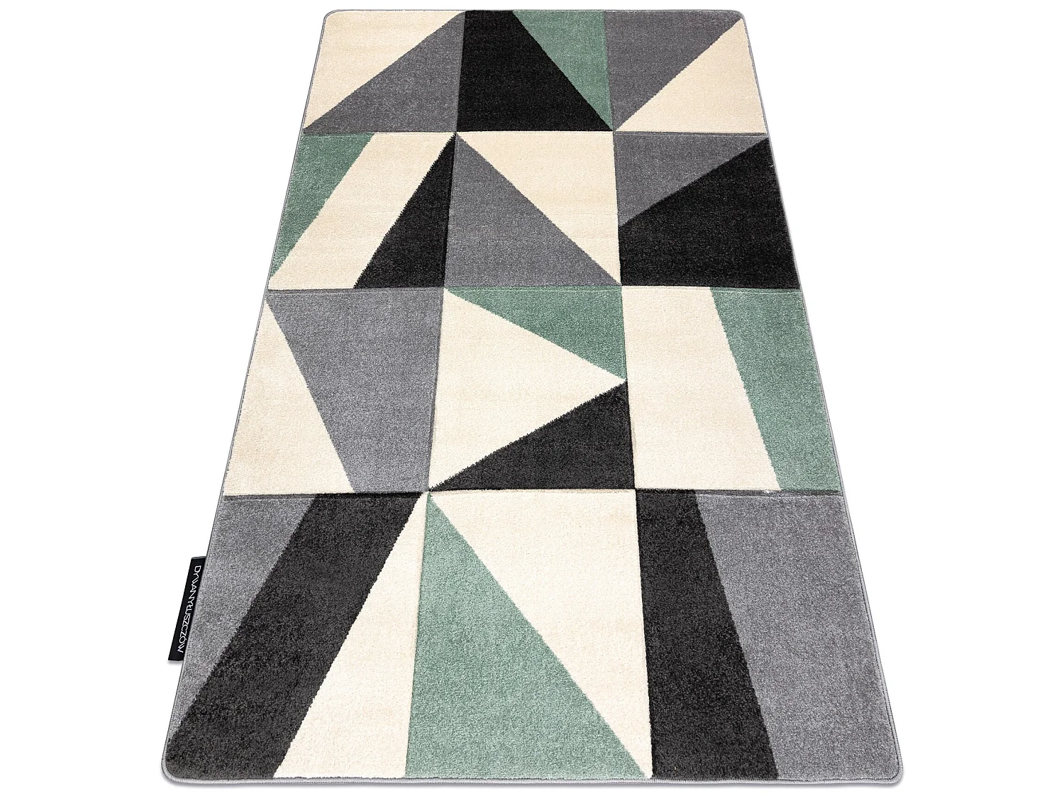 Teppich ALTER Fiori Geometrisch, Dreiecke, Quadrate grün 280x370 cm