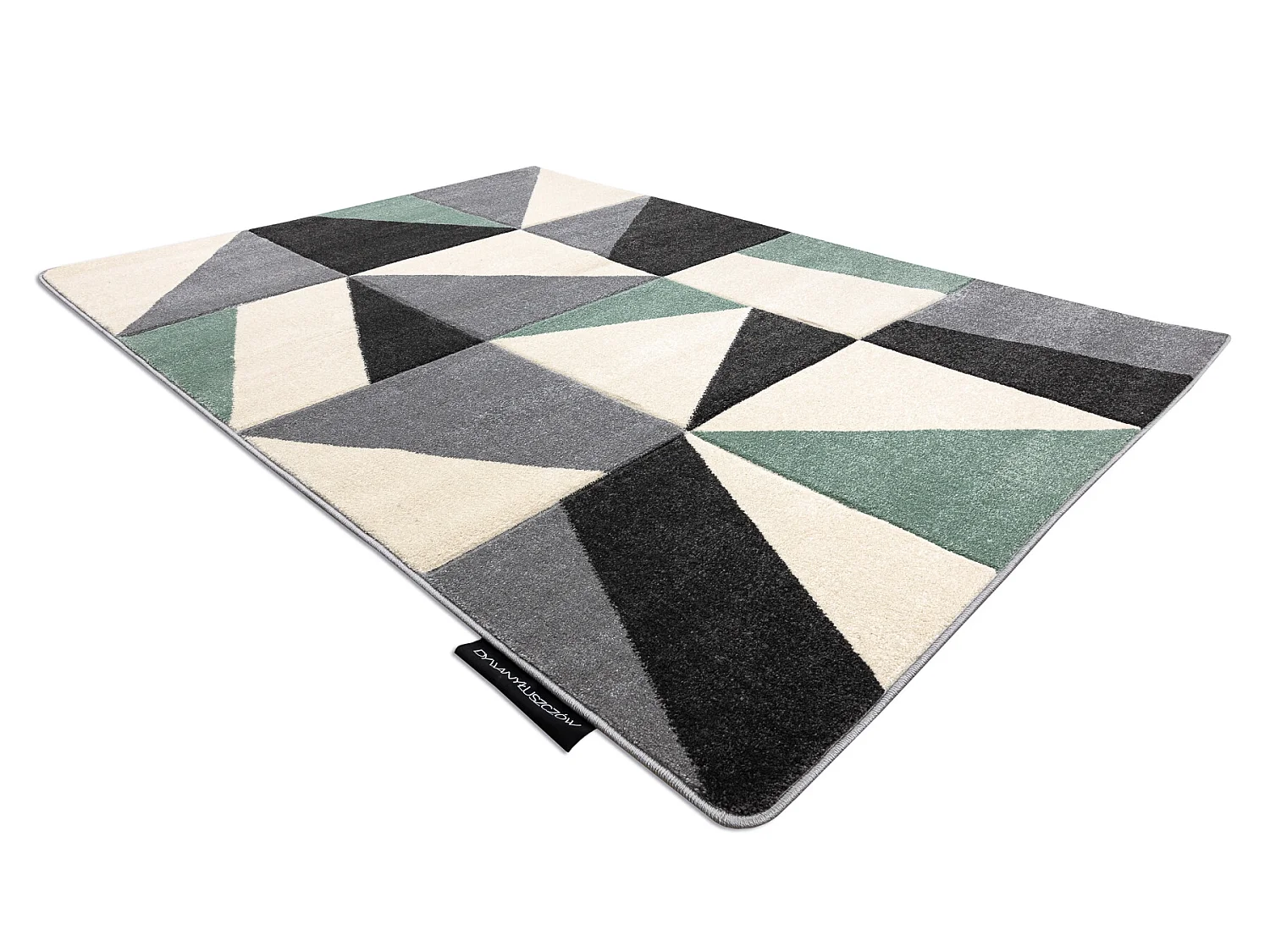 Teppich ALTER Fiori Geometrisch, Dreiecke, Quadrate grün 280x370 cm