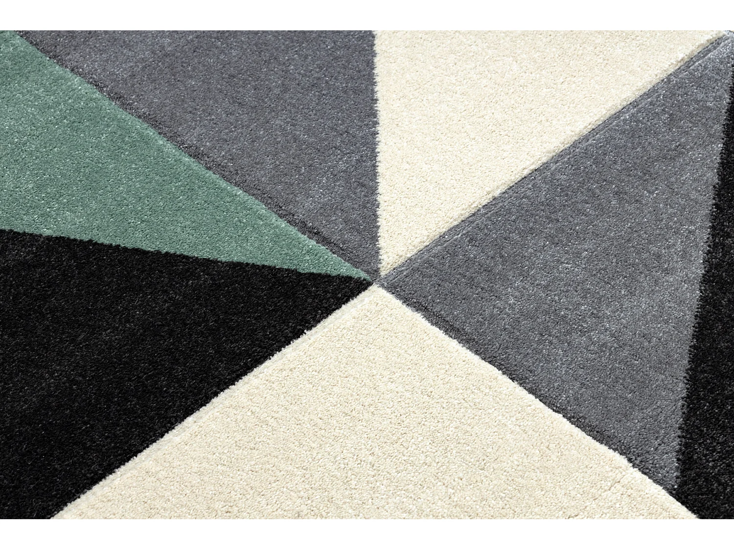 Teppich ALTER Fiori Geometrisch, Dreiecke, Quadrate grün 280x370 cm