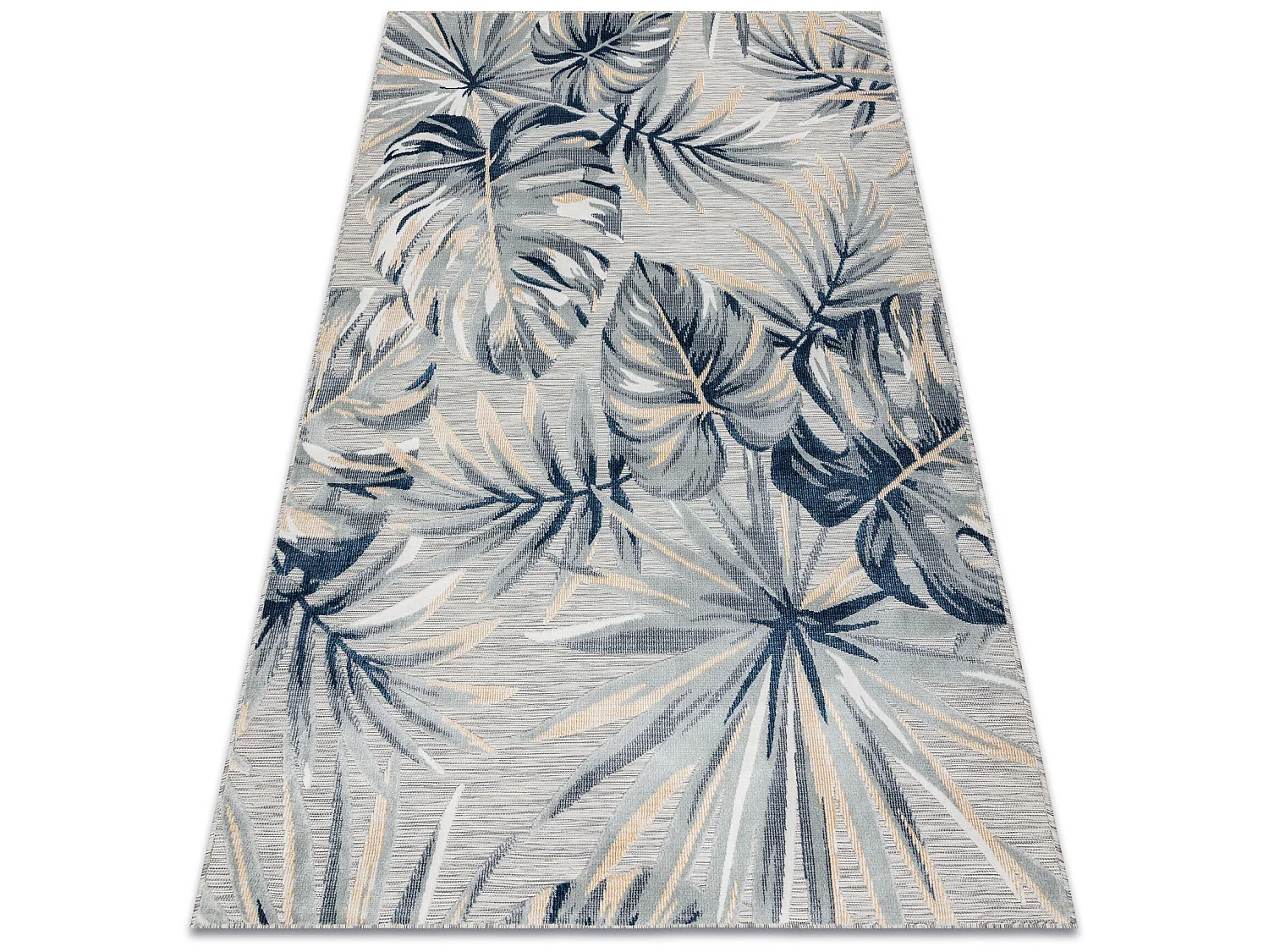 Tapis Structurel BOTANIC 65265 Feuilles de monstère tissé à plat su 137x190 cm