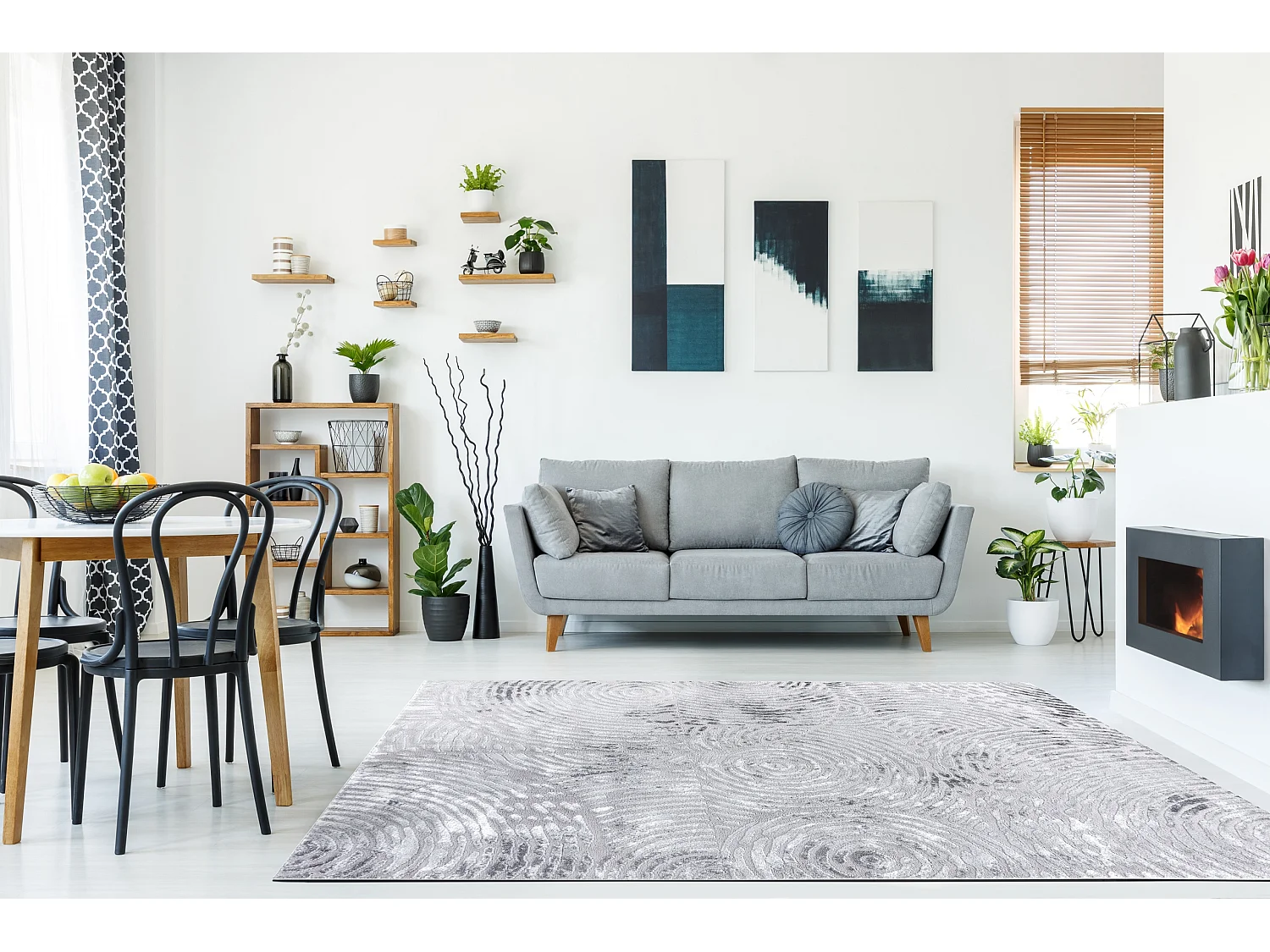 Tapis MEFE moderne  8725 cercles Empreinte digitale - Structural deux  240x330 cm