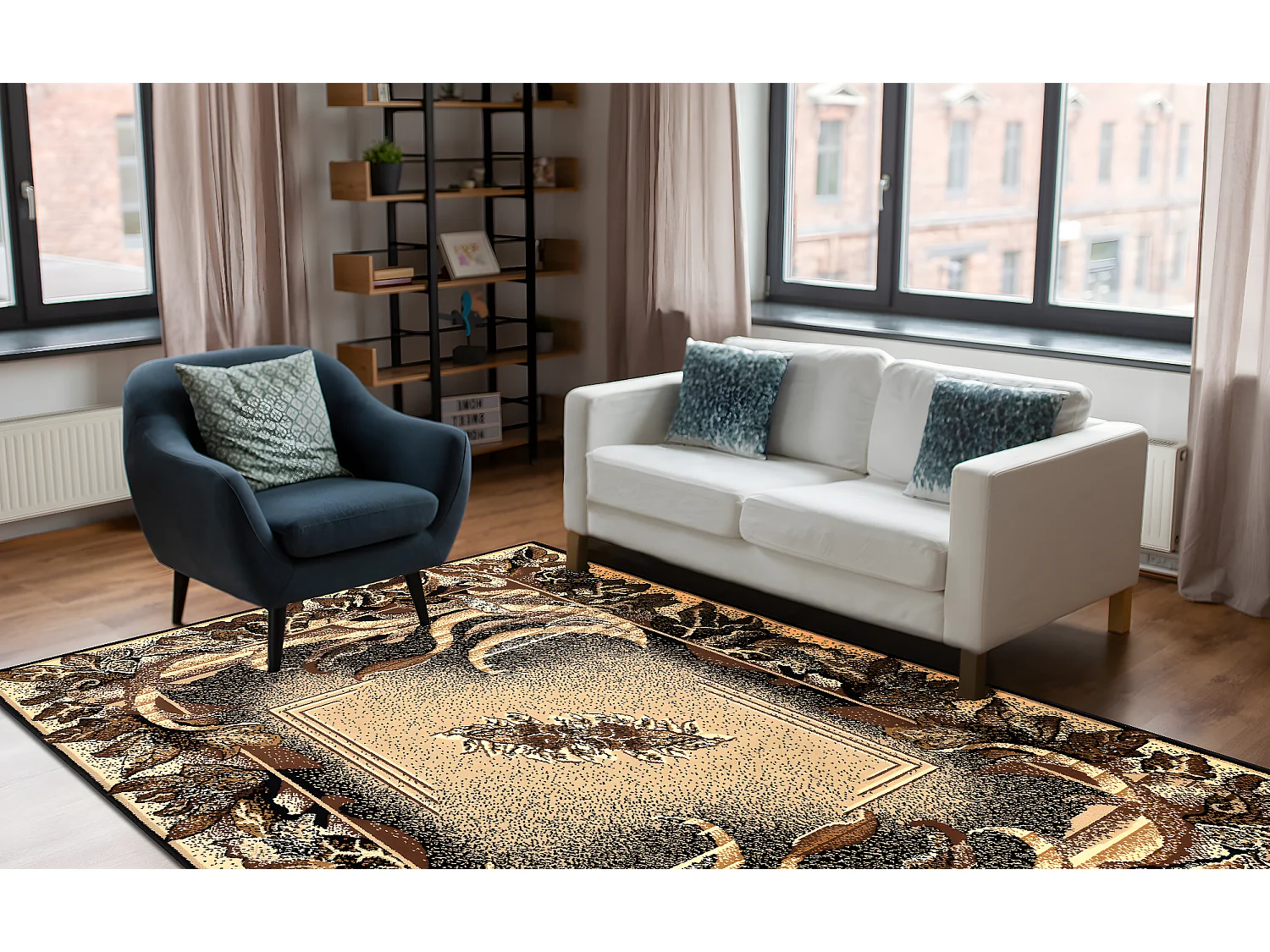 BCF Tapis Morad LIŚĆ Feuilles Agawa classique - beige 200x300 cm