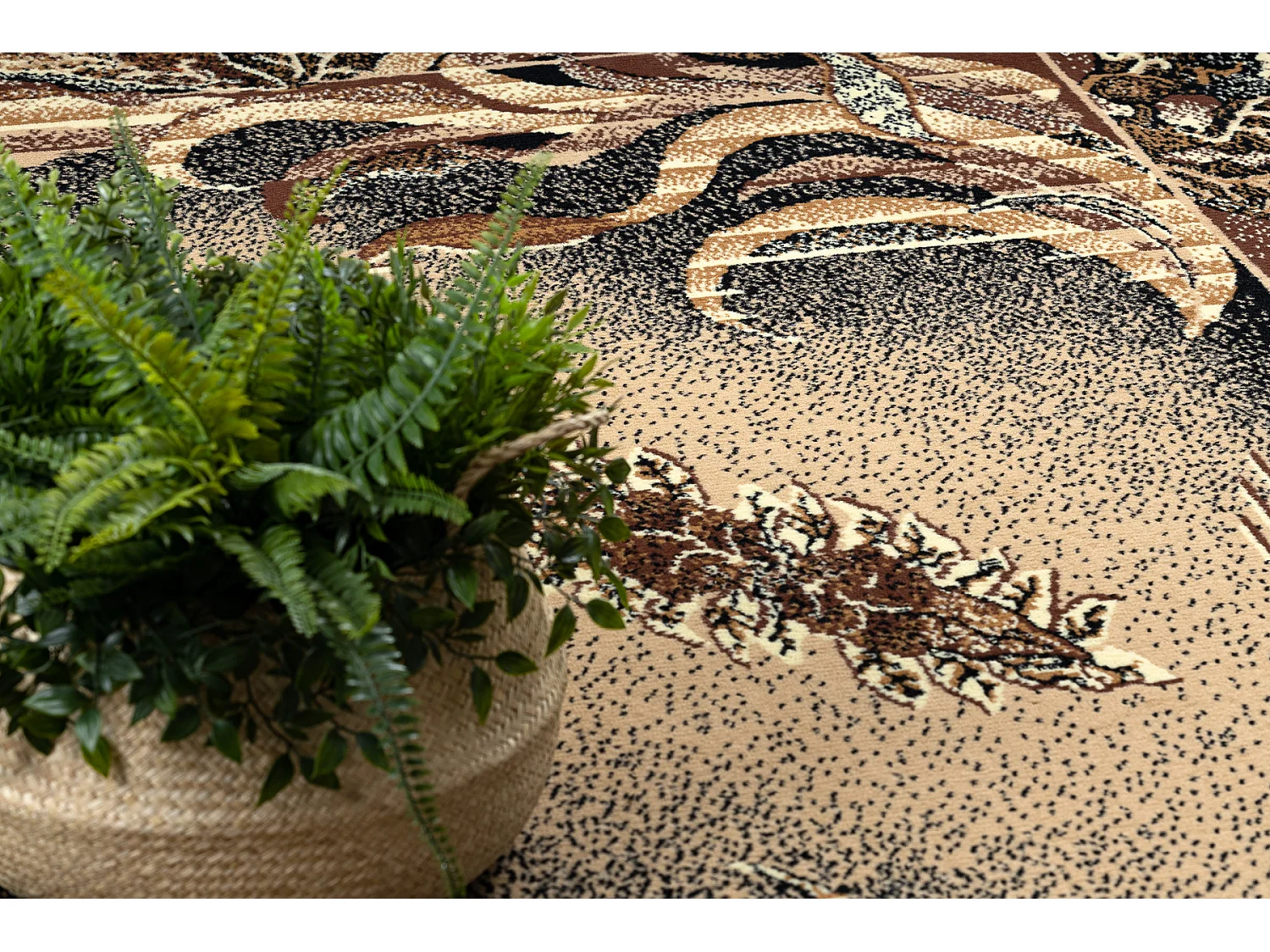 BCF Tapis Morad LIŚĆ Feuilles Agawa classique - beige 200x300 cm