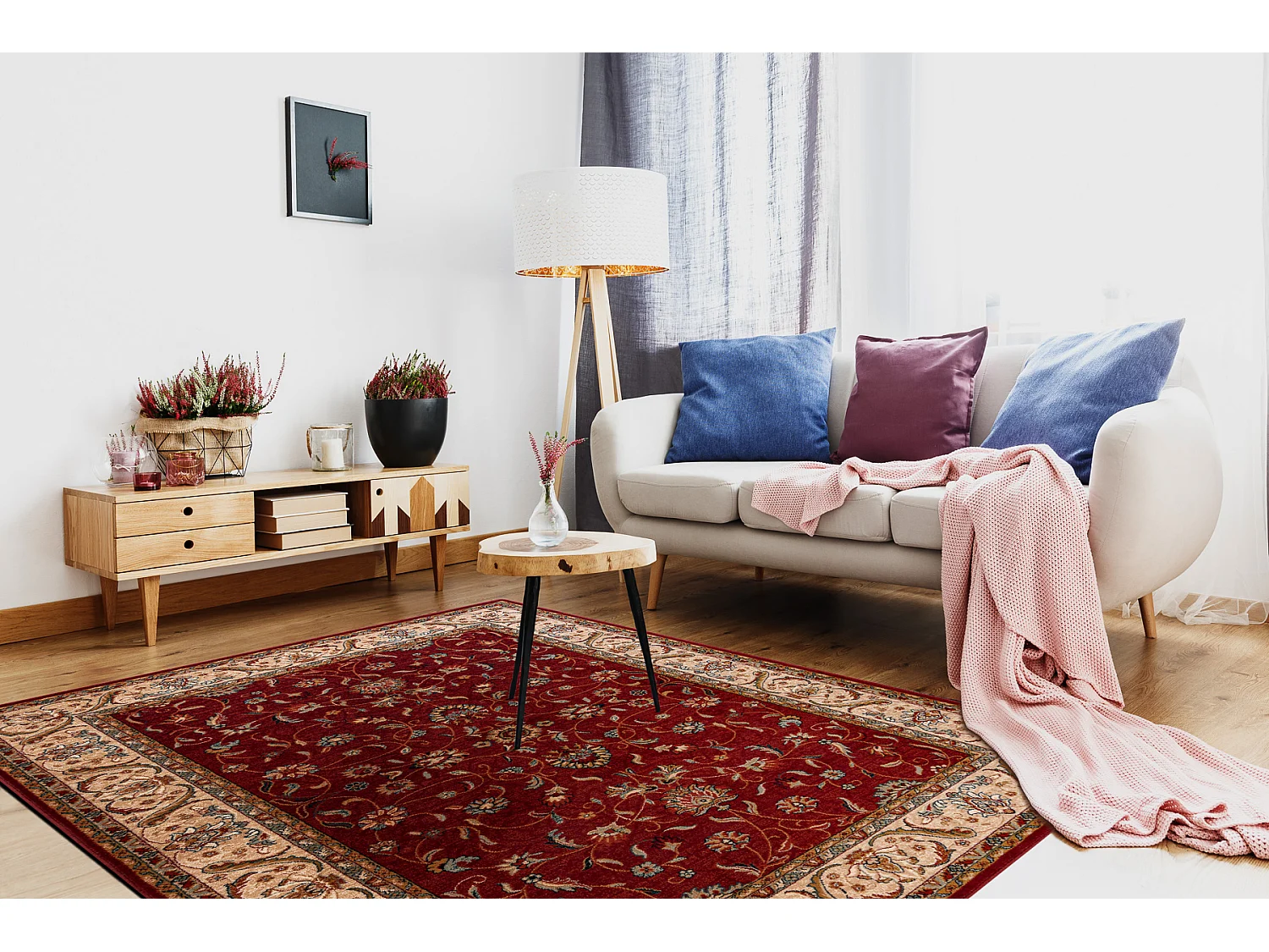 Tapis en laine OMEGA ARIES rubis 200x300 cm