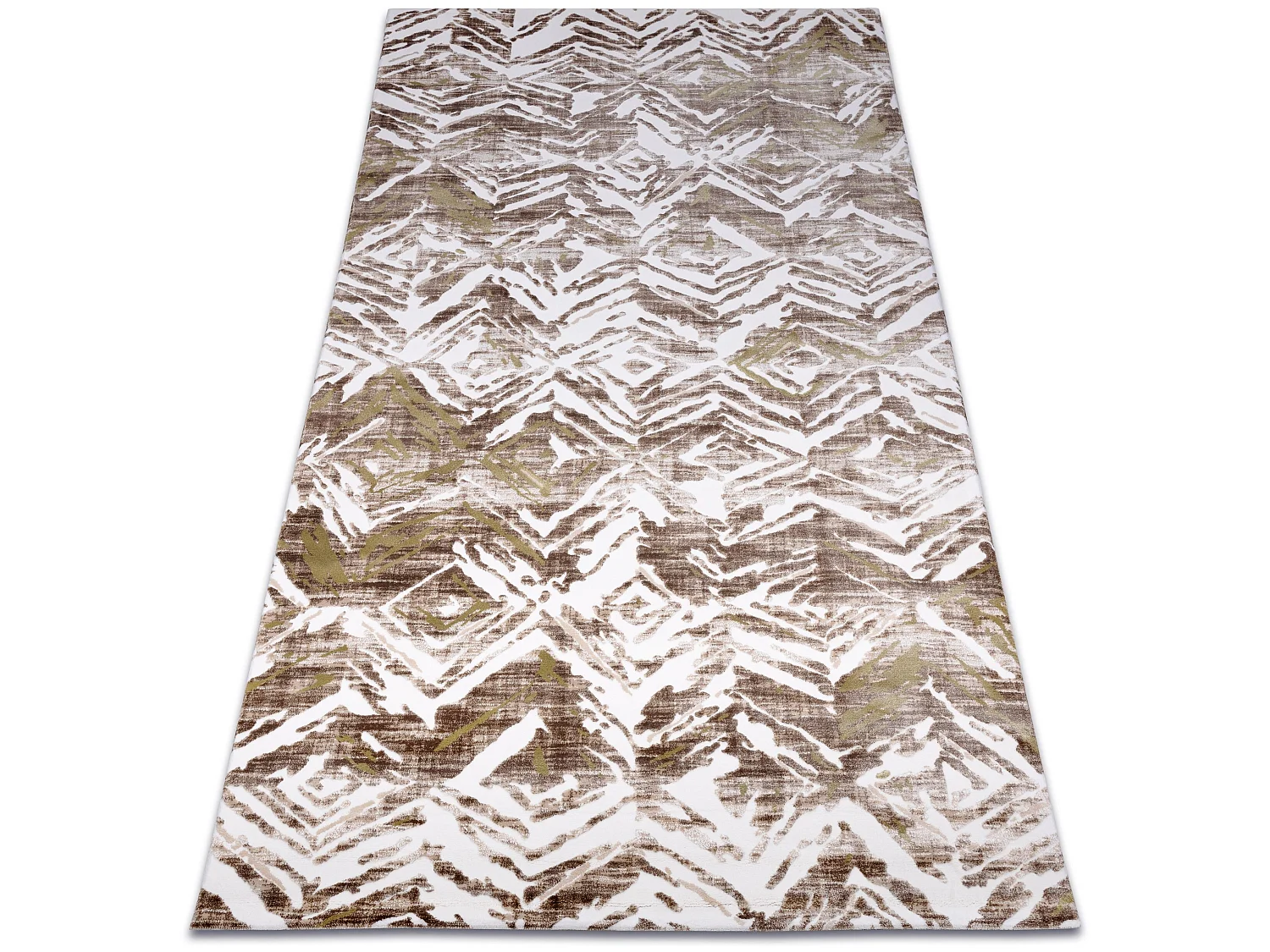 Tapijt ACRYL DIZAYN 121 beige / groen 80x300 cm