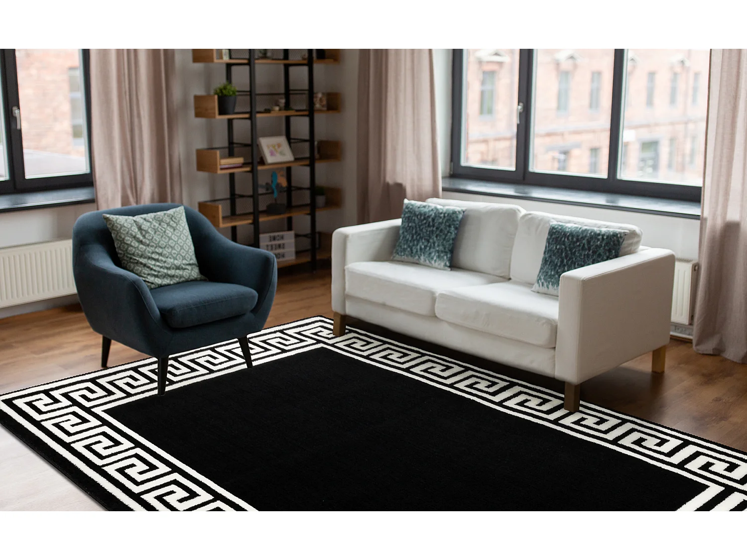 BCF Tapis Morad GREK grec - noir 200x300 cm