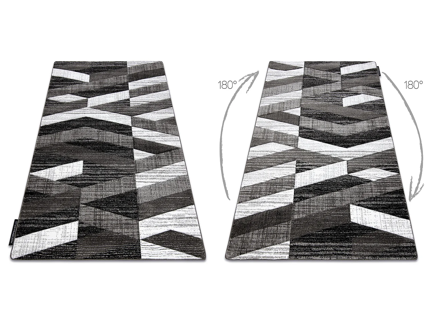 Tapis ALTER Bax des rayures gris 280x370 cm