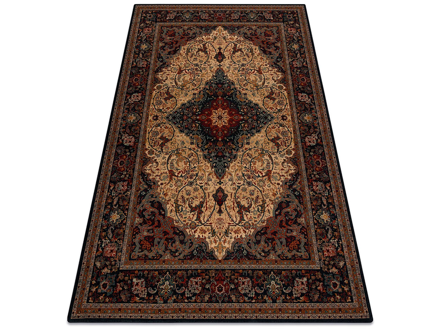 Tapis en laine SUPERIOR PIENA Rosette rubis 235x350 cm