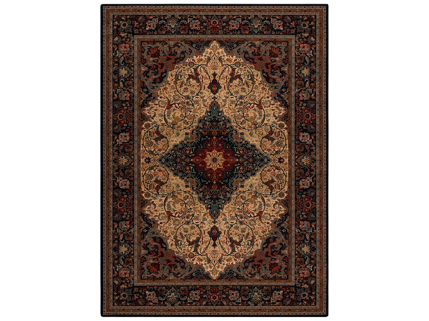 Tapis en laine SUPERIOR PIENA Rosette rubis 235x350 cm