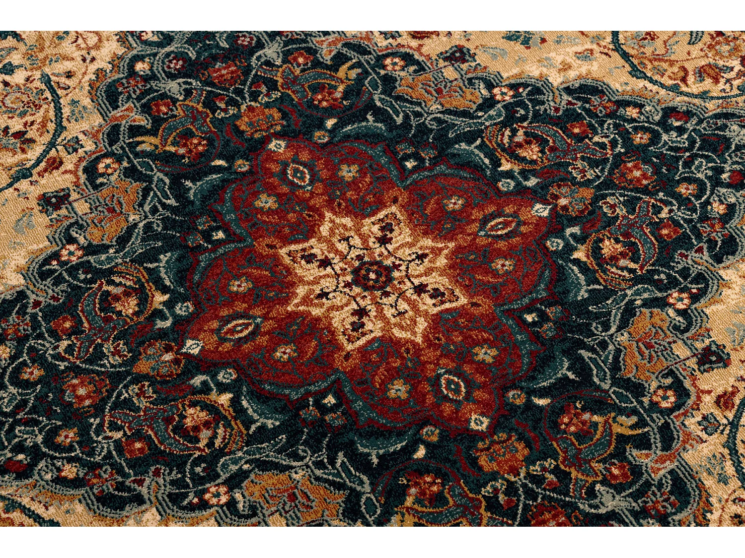 Tapis en laine SUPERIOR PIENA Rosette rubis 235x350 cm