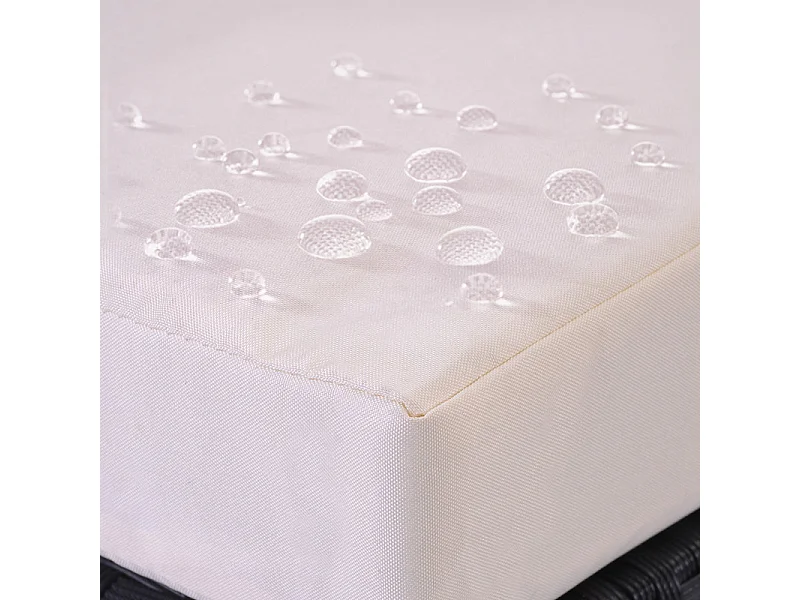 Salon de jardin en résine tressée - Canapé d'angle extérieur avec table basse - 4 places - Noir