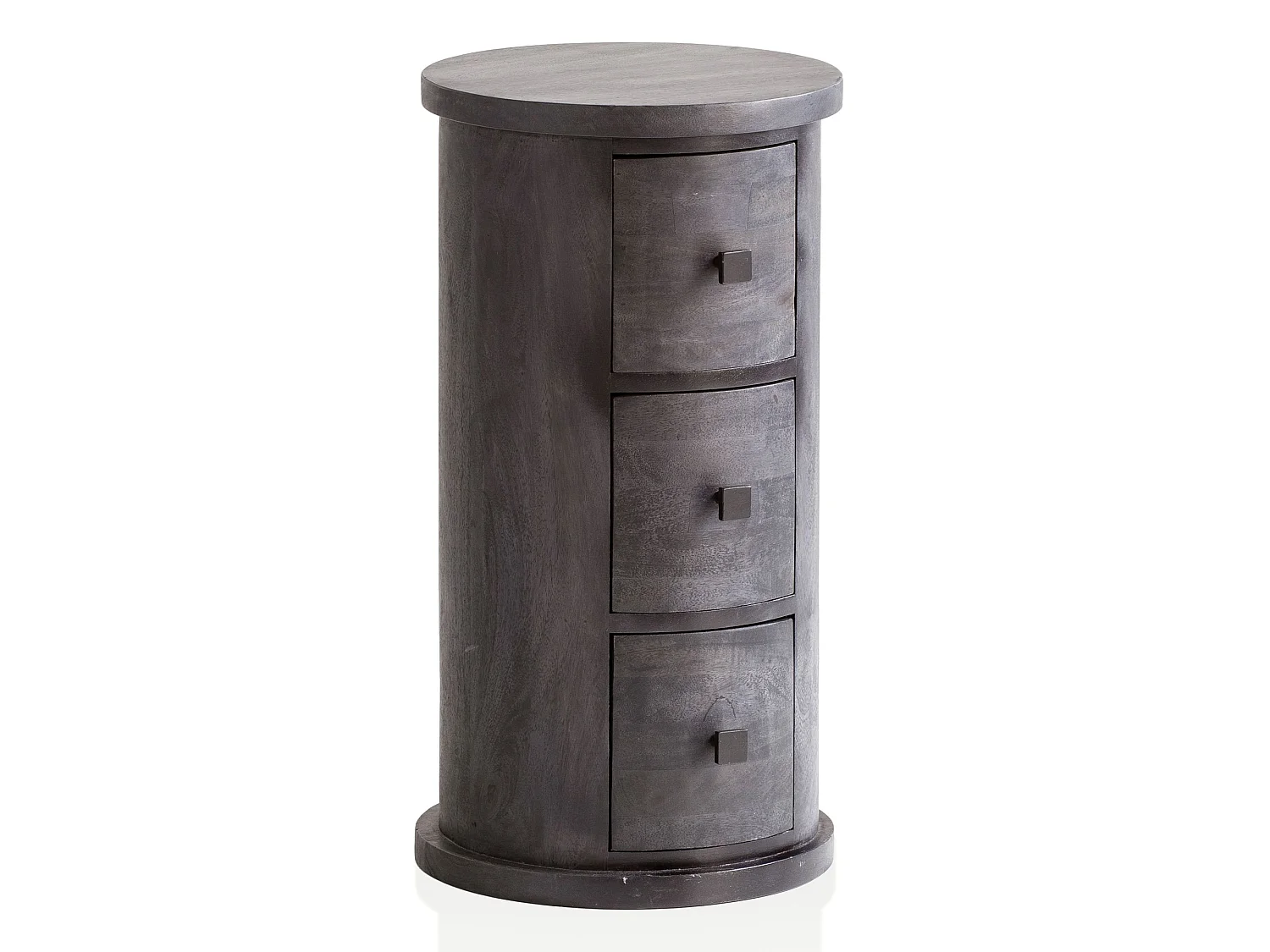 Buffet Ronde Commode Mango Bois Massif avec Tiroirs Moderne Chambre