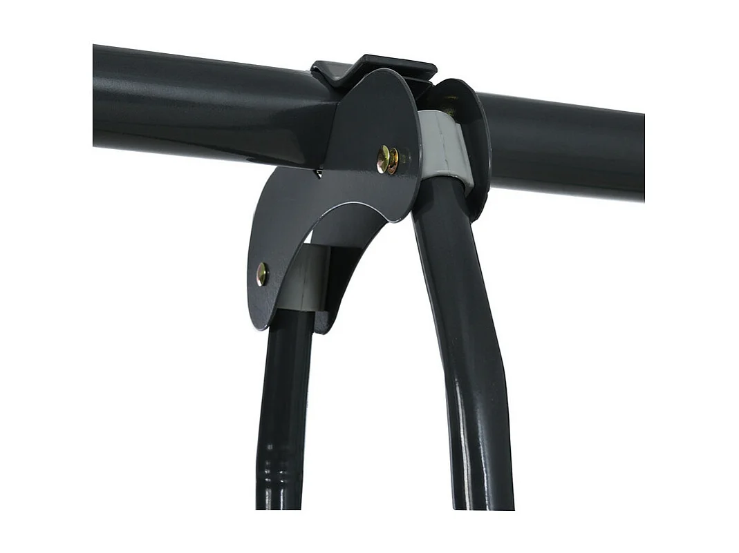 Jeux plein air cadre en métal - balançoire réglable en hauteur et échelle d'escalade - convient aux enfants à partir de 3 ans - Bleu