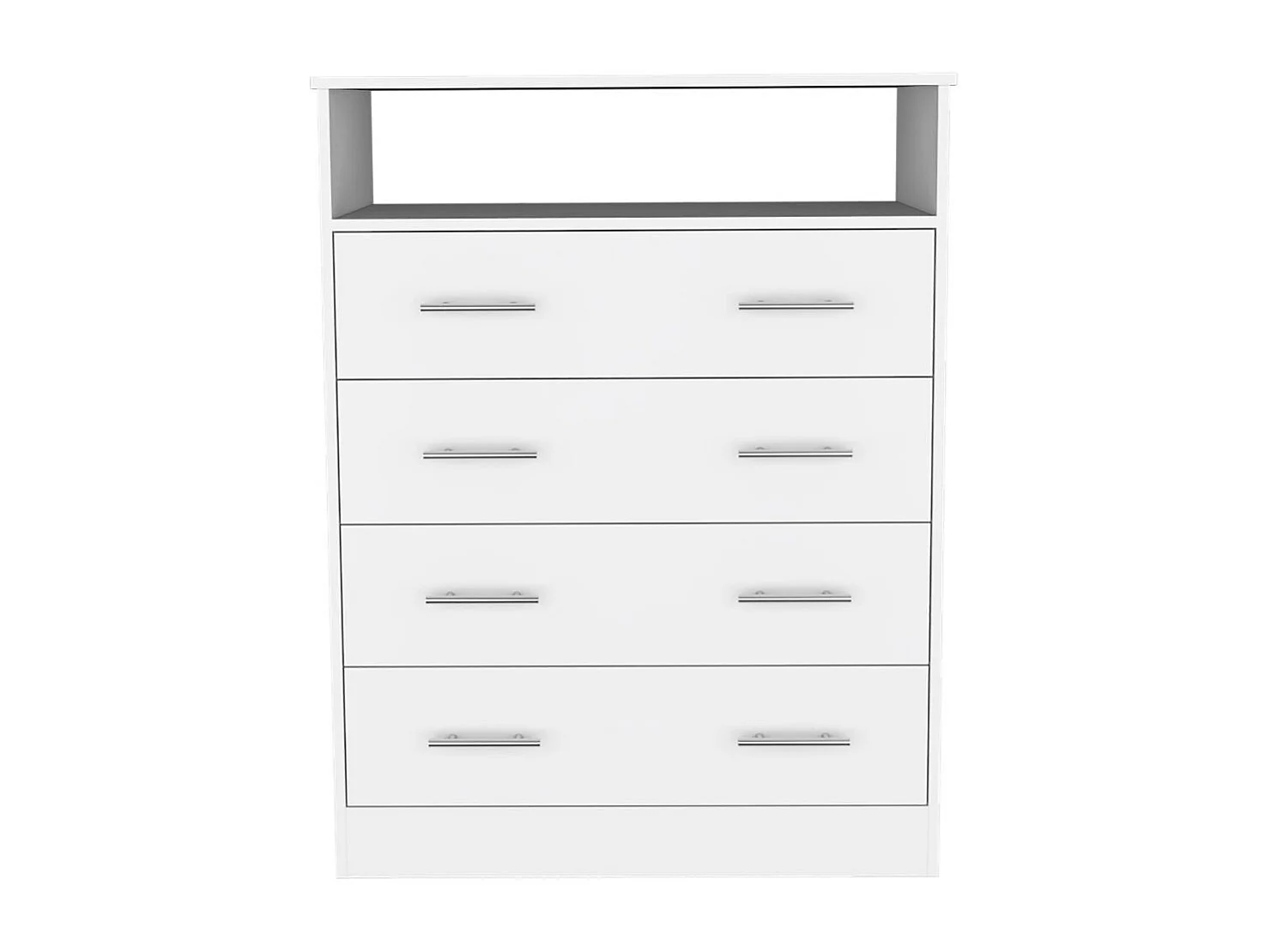 Cómoda 4 Cajones Perú con Amplio Almacenamiento Blanco