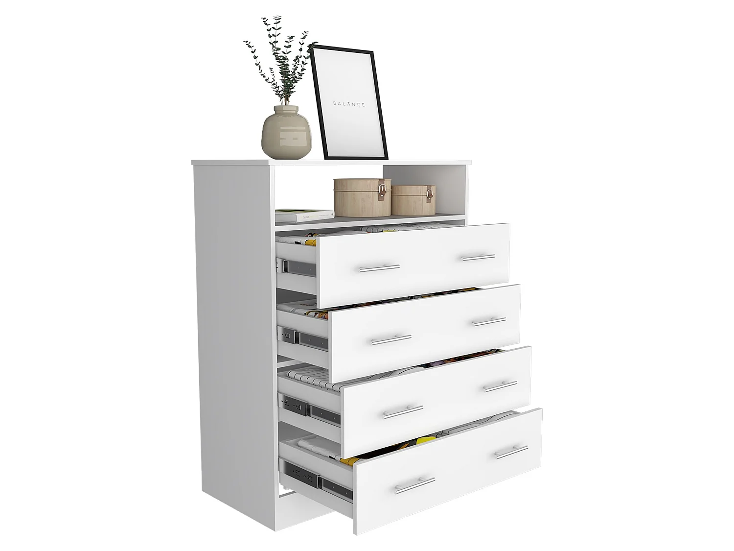 TUHOME CONCEPT Cómoda Peru de 84 cm, blanco
