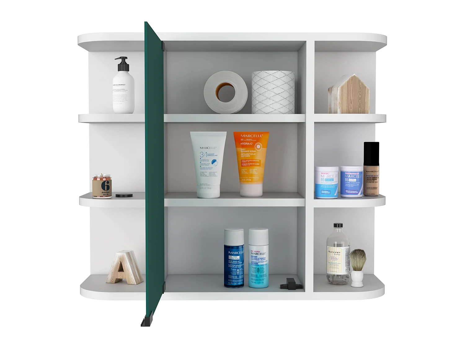 TUHOME CONCEPT Armario de baño de pared Milan de 60 cm, blanco
