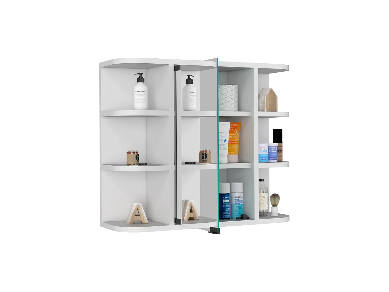 TUHOME CONCEPT Armario de baño de pared Milan de 60 cm, blanco