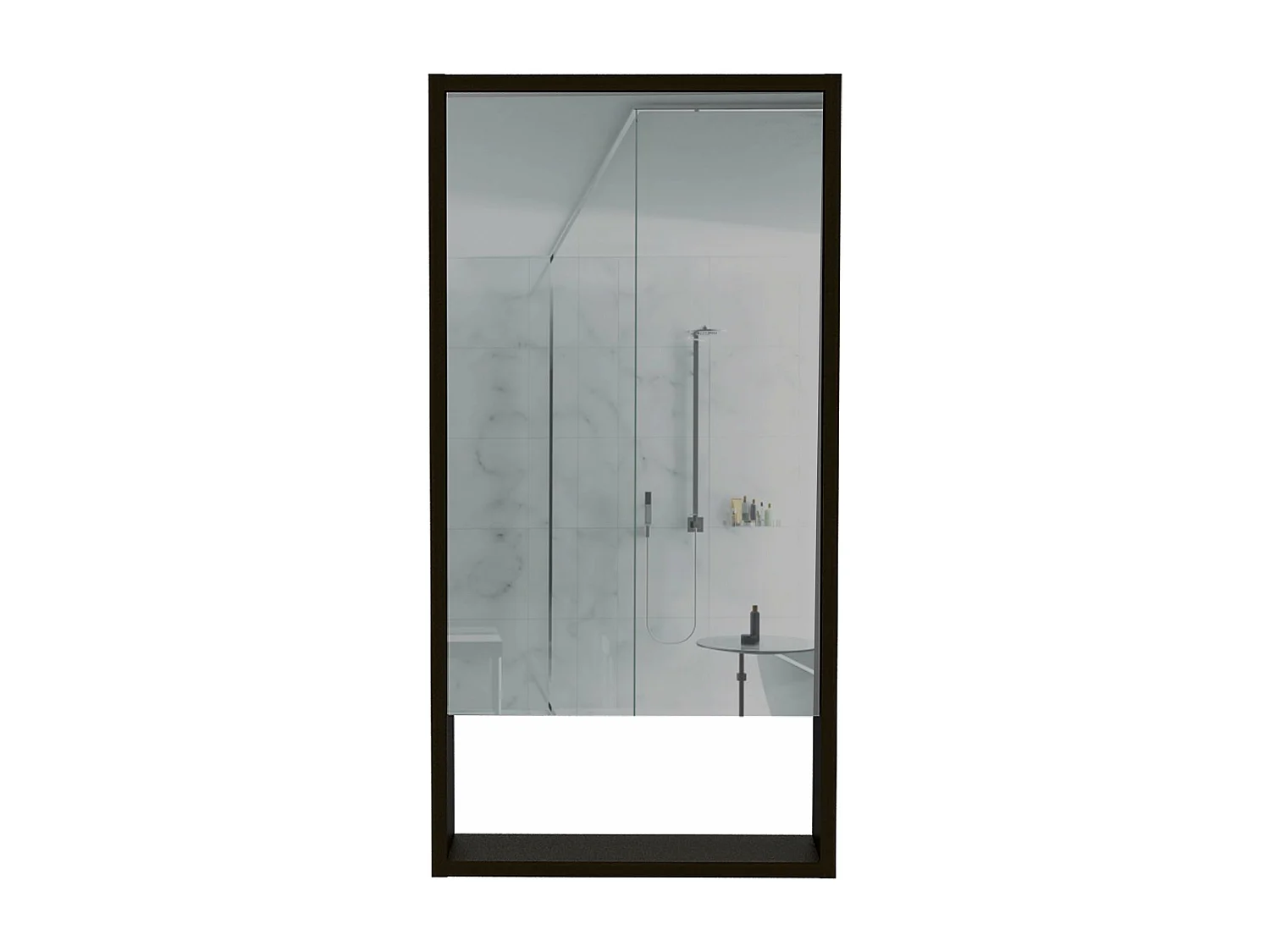 Mobile specchio da bagno Mariana con ripiano aperto , 89,91 cm X 45,46 cm X 14,22 cm , nero