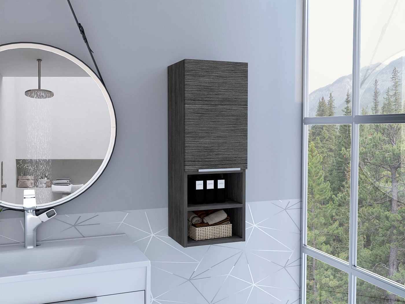 Armario De Pared Para Baño, Armario De Almacenamiento Sobre