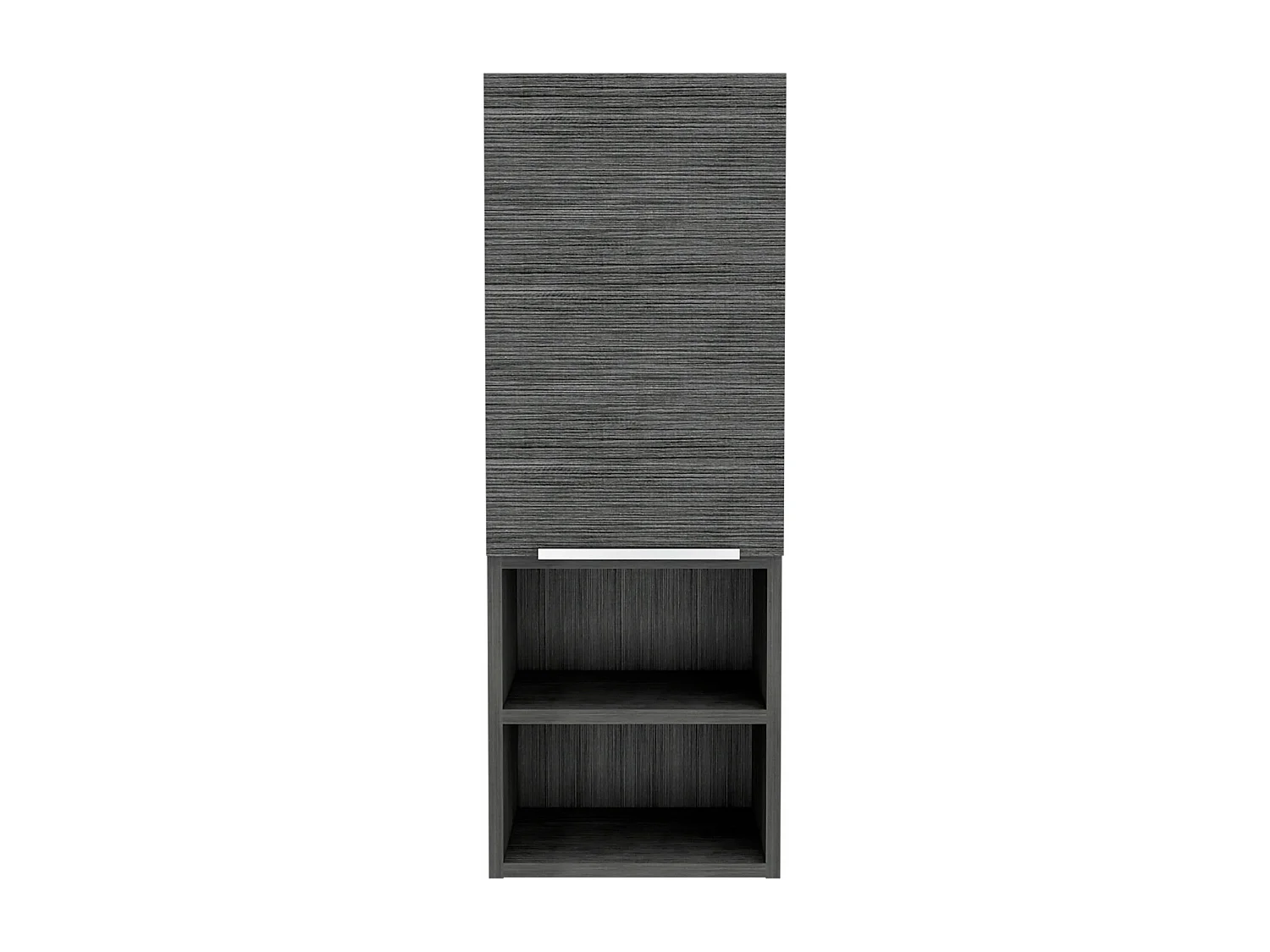 Mila Armoire murale de salle de bain, avec étagères , 81.71 cm X 29.97 cm X 25.50 cm , Gris / argenté