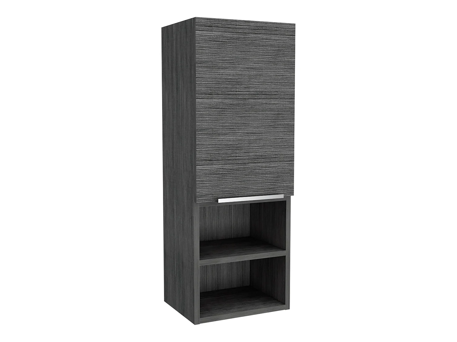 Coluna de casa de banho Mila de 30 cm com 4 prateleiras, carvalho cinzento
