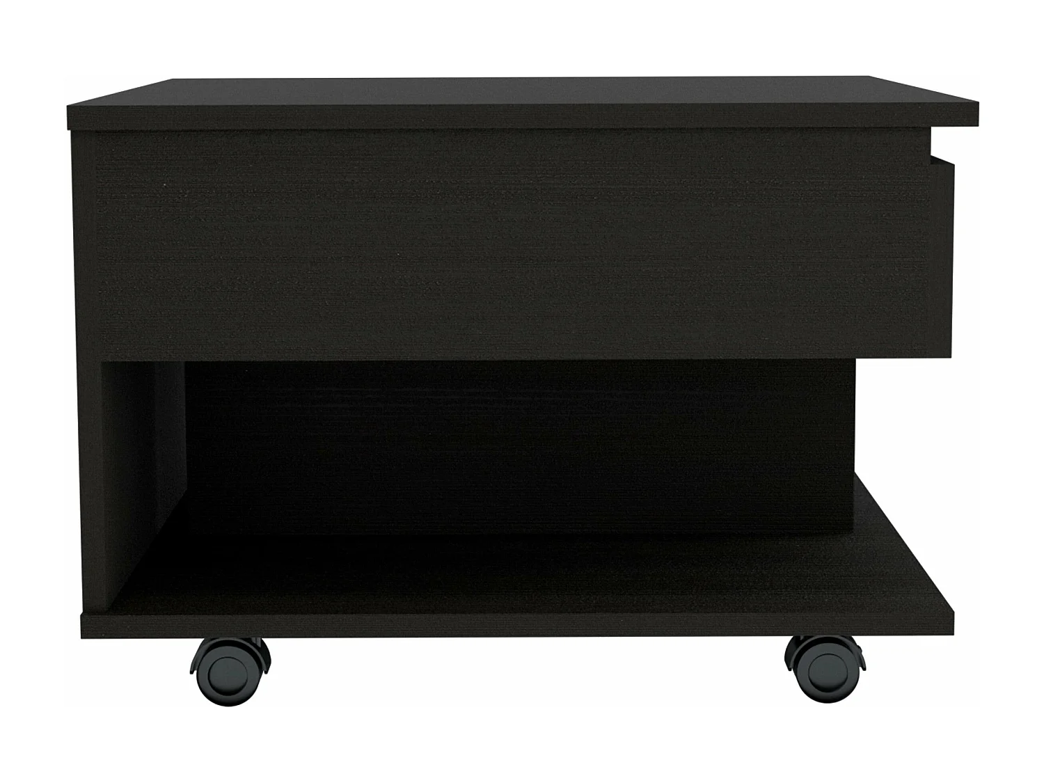 Tavolino sollevabile Luanda, con rotelle, 38.86 cm X 54.86 cm X 49.78 cm , Nero