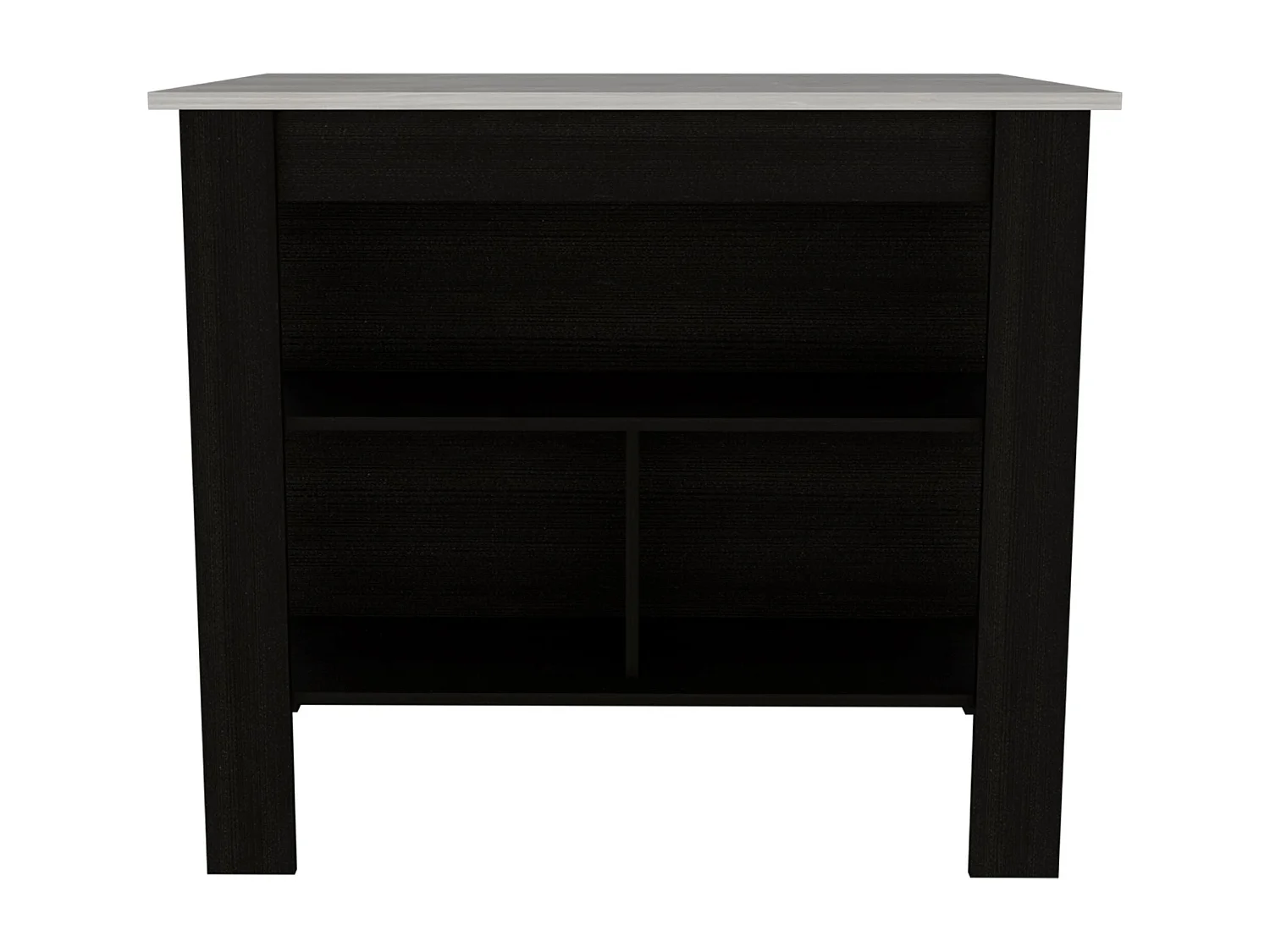 Isola da cucina Cala, tre ripiani e quattro gambe , 89.99 cm X 102.99 cm X 69.97 cm , Multicolore