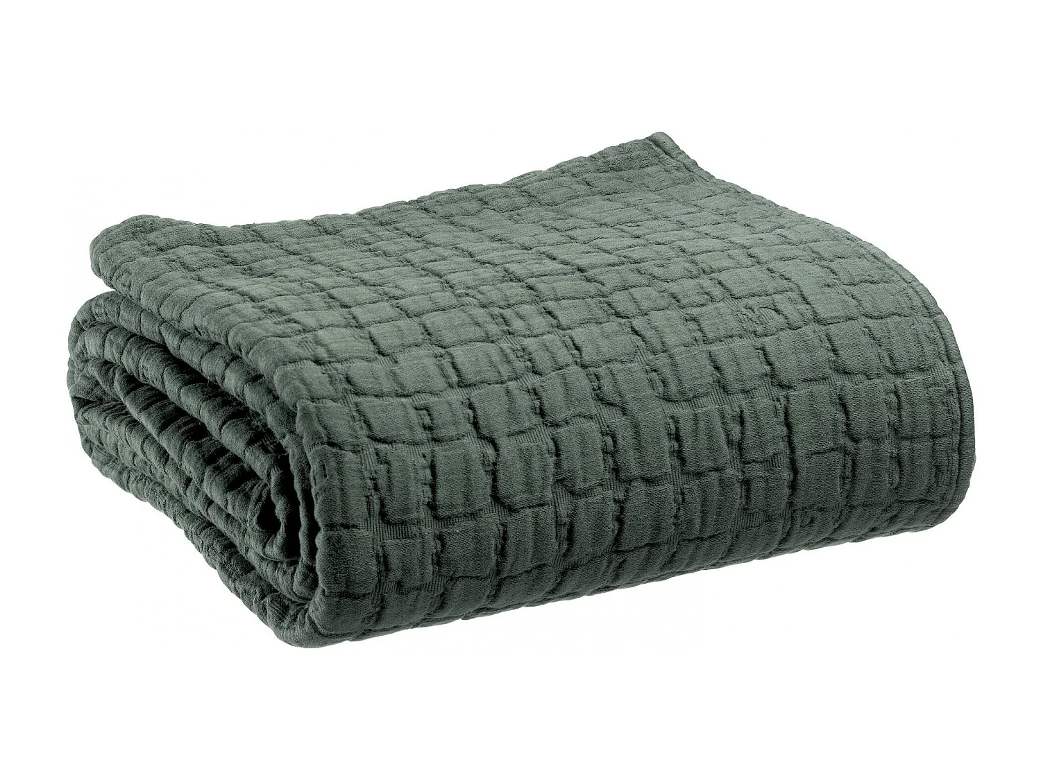 Jeté de lit Swami thym 240 x 260 cm Vivaraise
