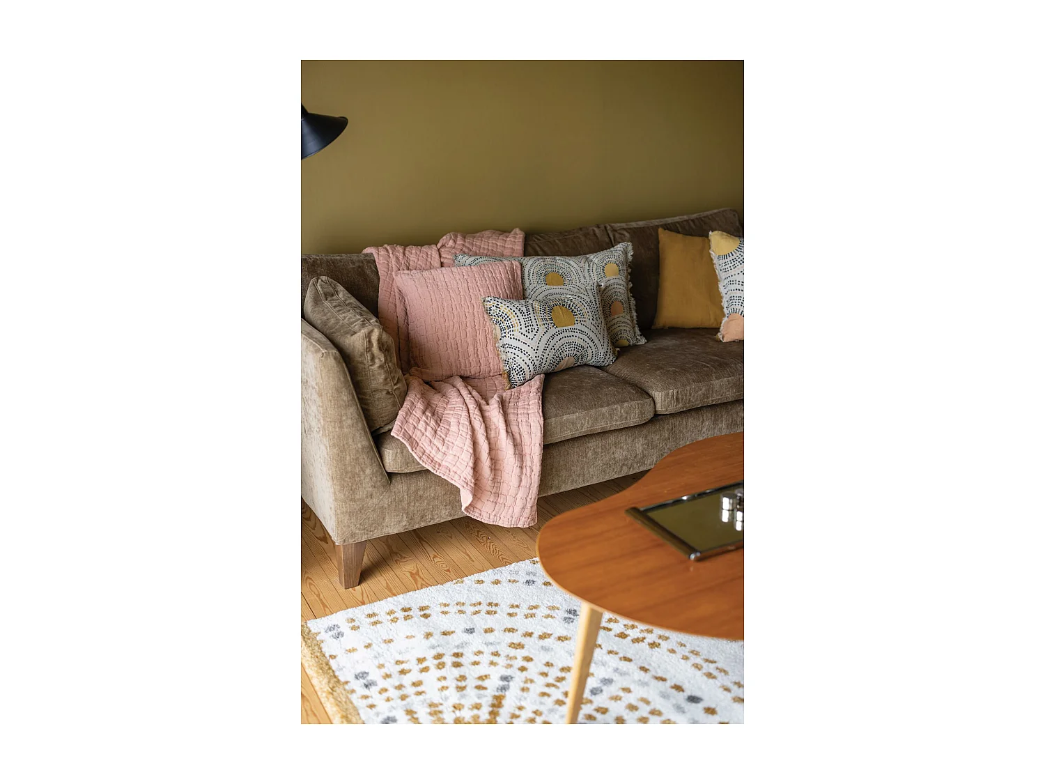 Jeté de lit Swami argile 240 x 260 cm Vivaraise