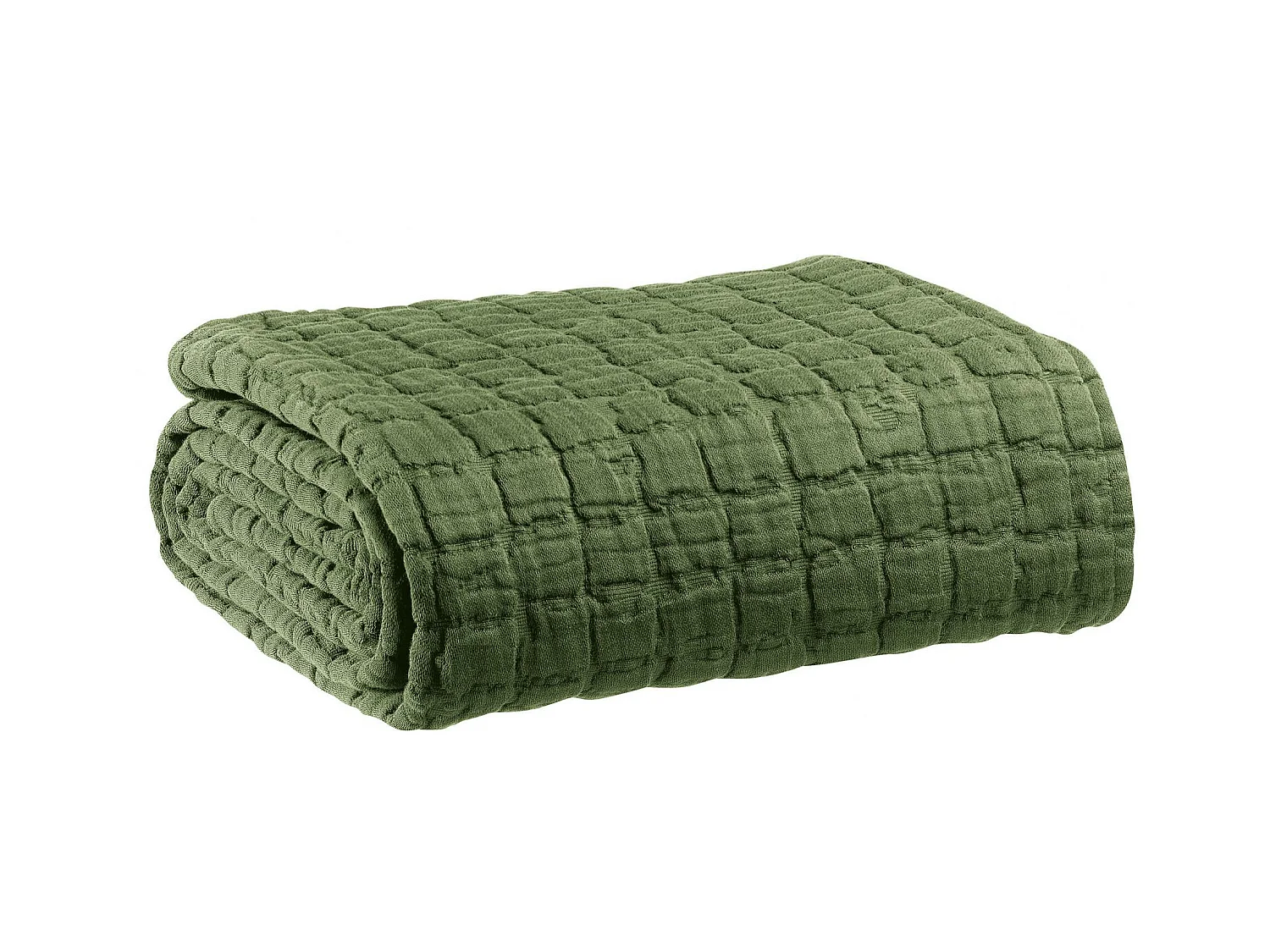 Jeté de lit Swami olive 180 x 260 cm Vivaraise