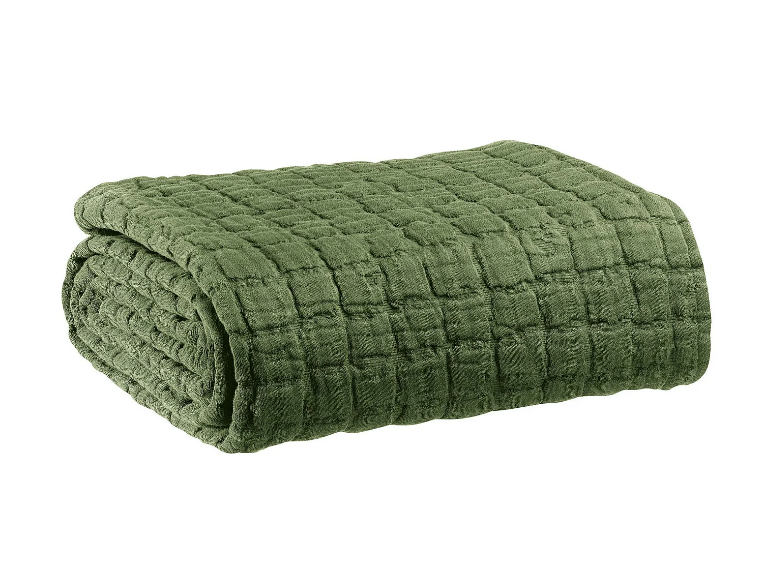Jeté de lit Swami olive 180 x 260 cm Vivaraise
