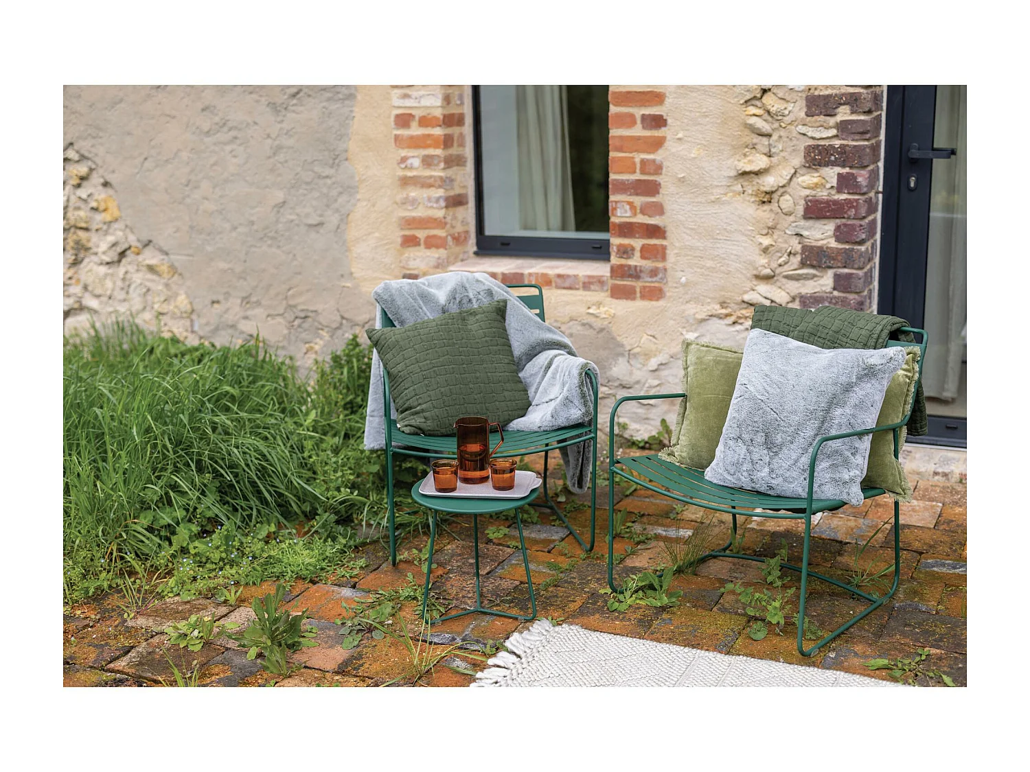 Jeté de lit Swami olive 180 x 260 cm Vivaraise