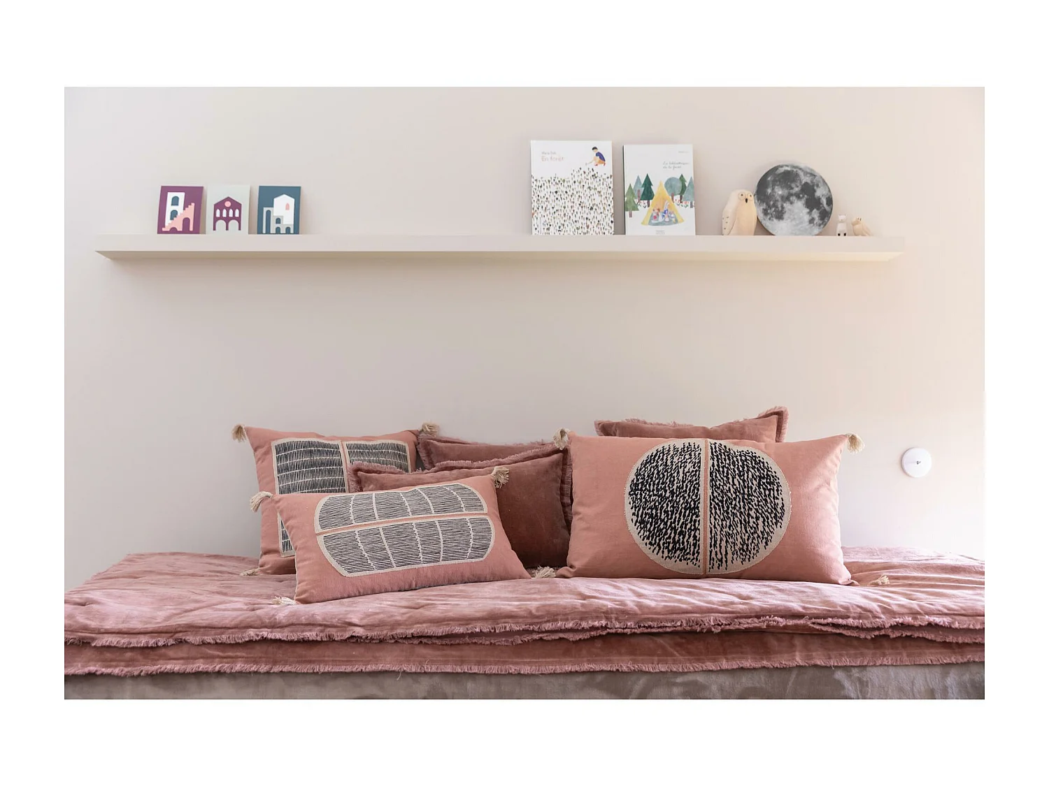 Effen dekbed Fara Rozenhout 85 x 200 cm