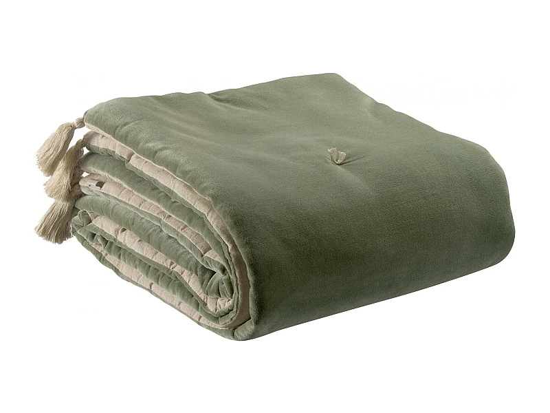 Pompon-Bettdecke Elise Eisenkraut 80 x 180 cm