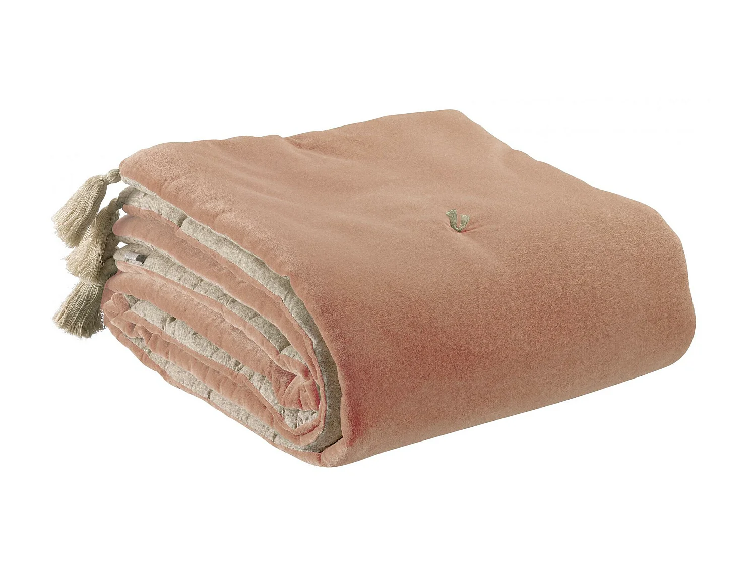 Edredon pompons Elise epice 80 x 180 cm Vivaraise