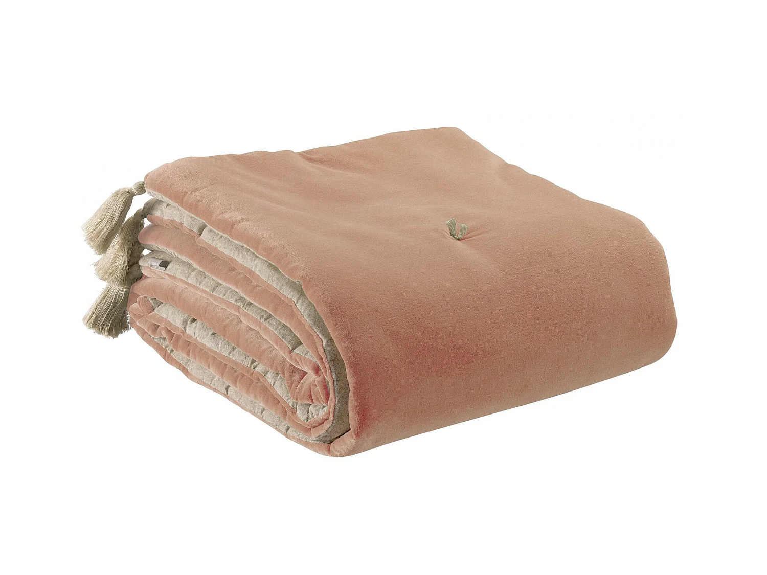 Edredon pompons Elise epice 80 x 180 cm Vivaraise