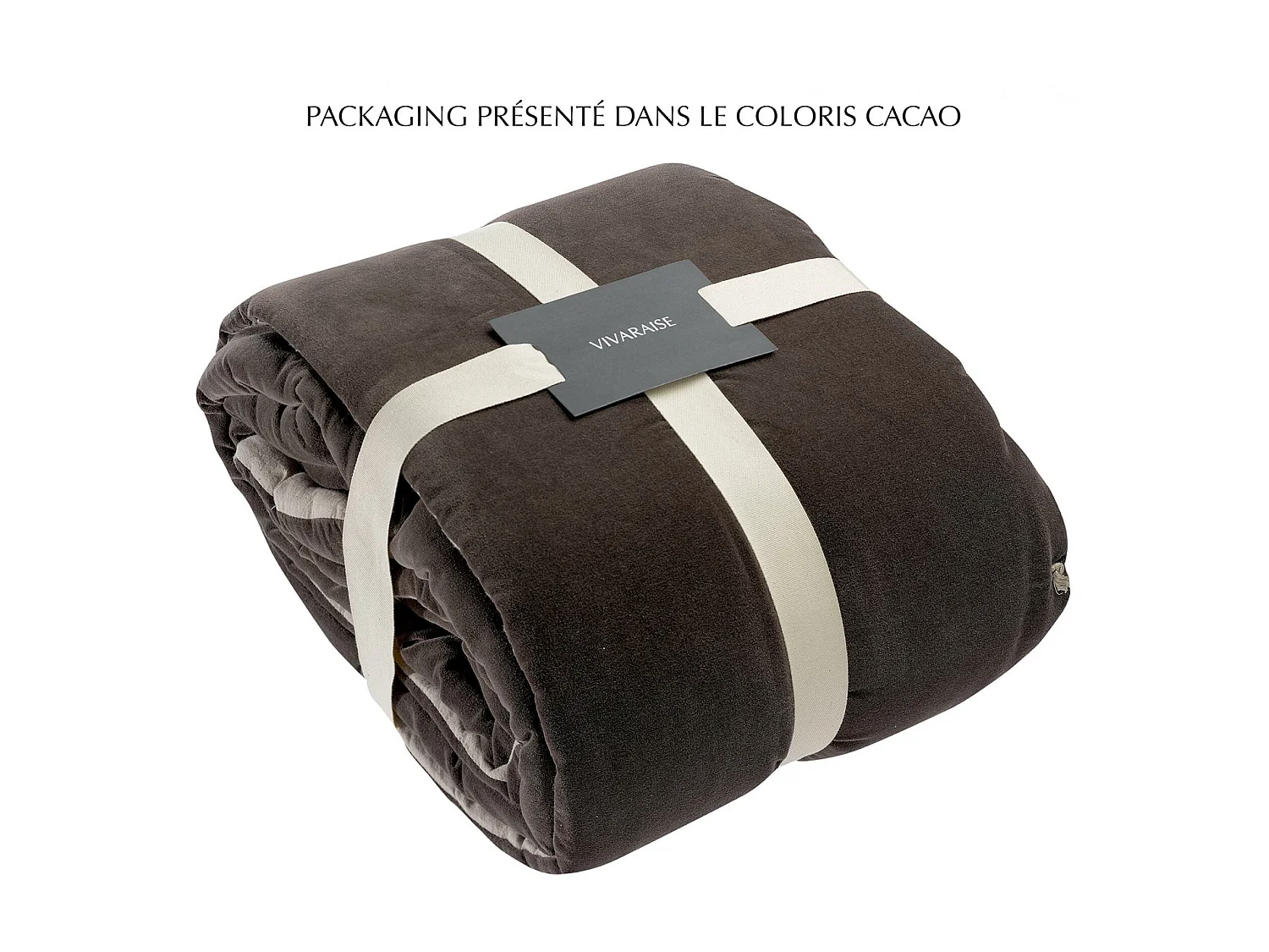 Pompon-Bettdecke Elise Gewürz 80 x 180 cm